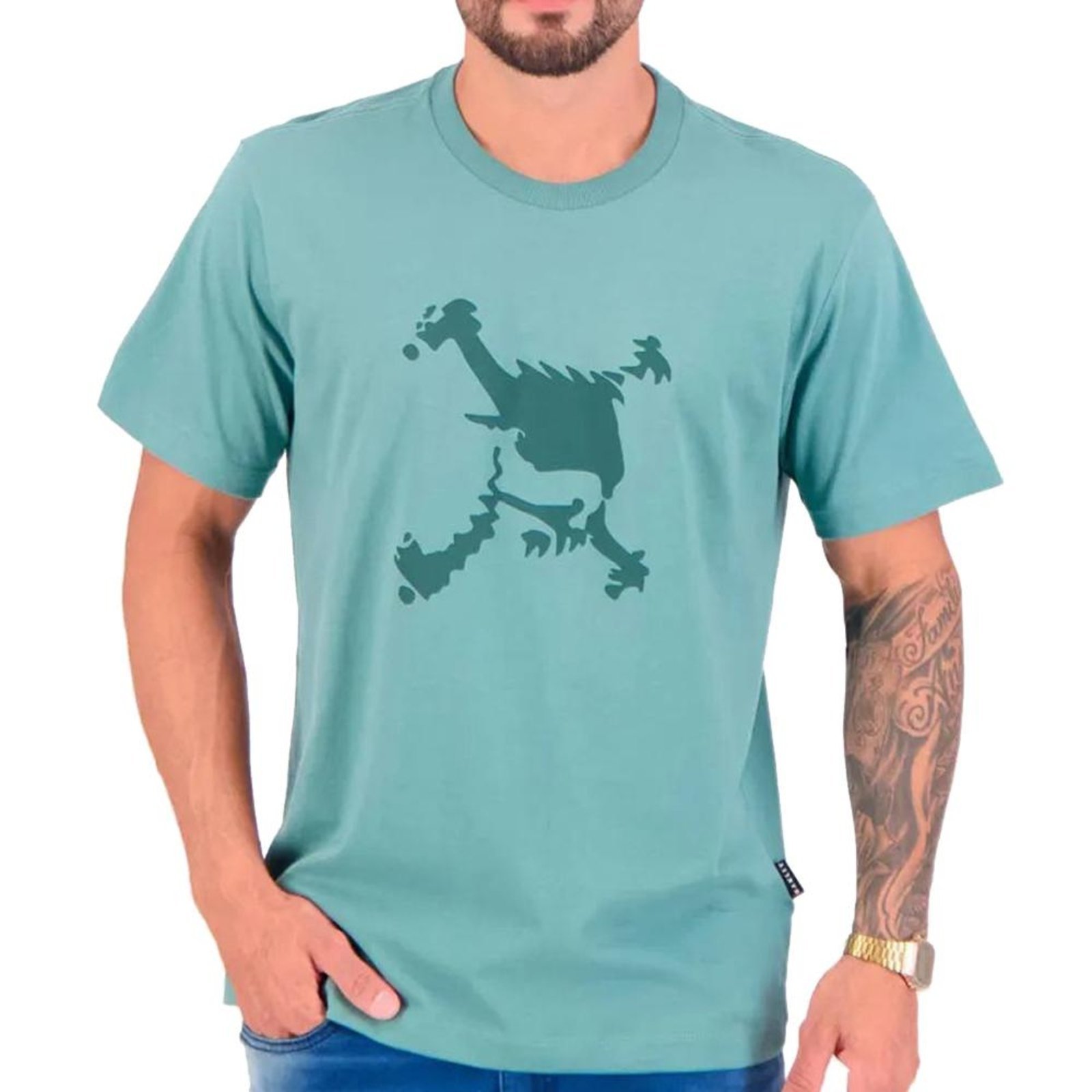 Camiseta Oakley Heritage Skull SM26 Masculina Pacific