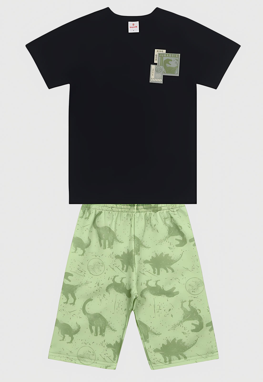 Infantil - Conjunto Brandili Estampa Dinossauro Verde