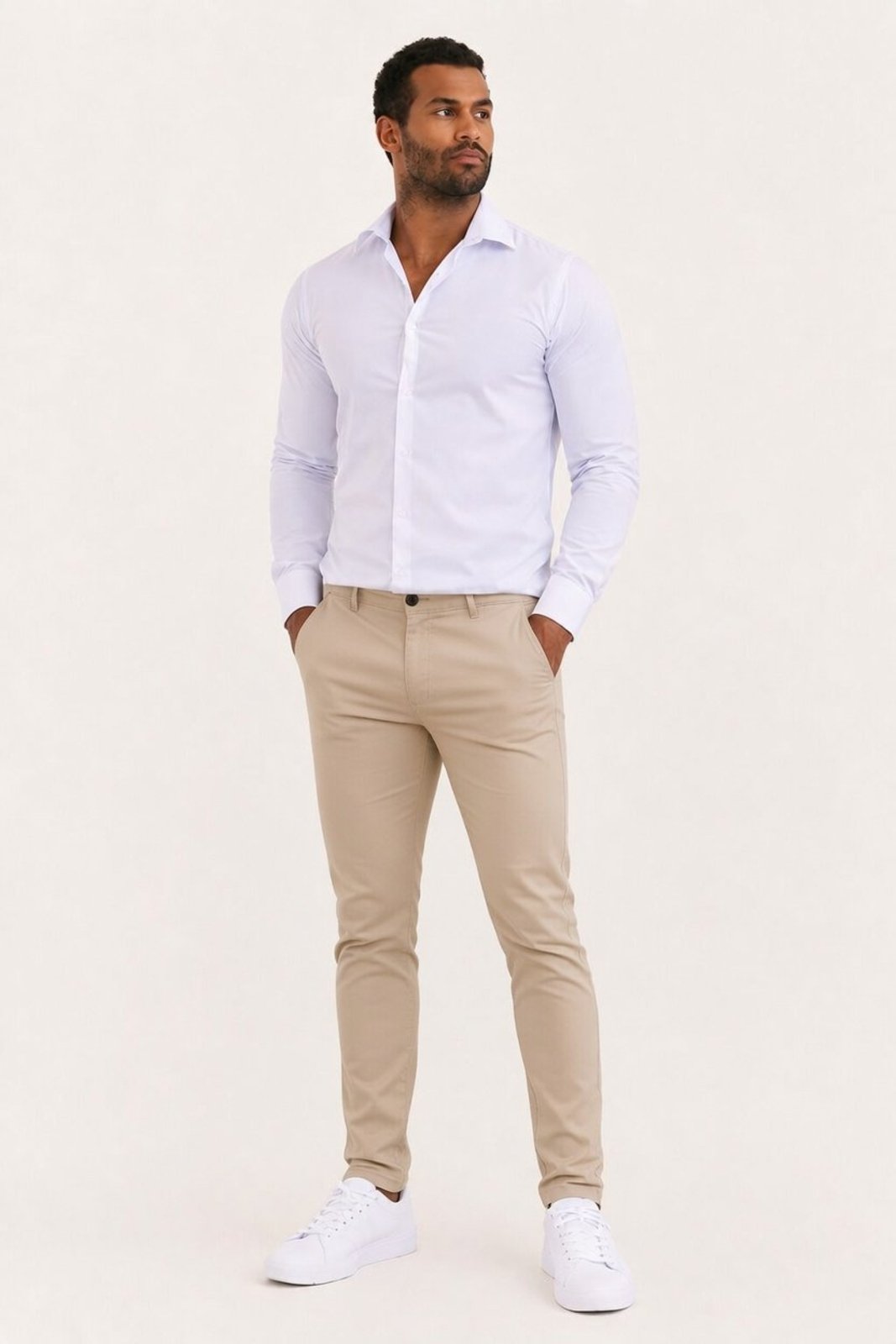 Calça Jeans D Bell Outlet Fashion Skinny Bege