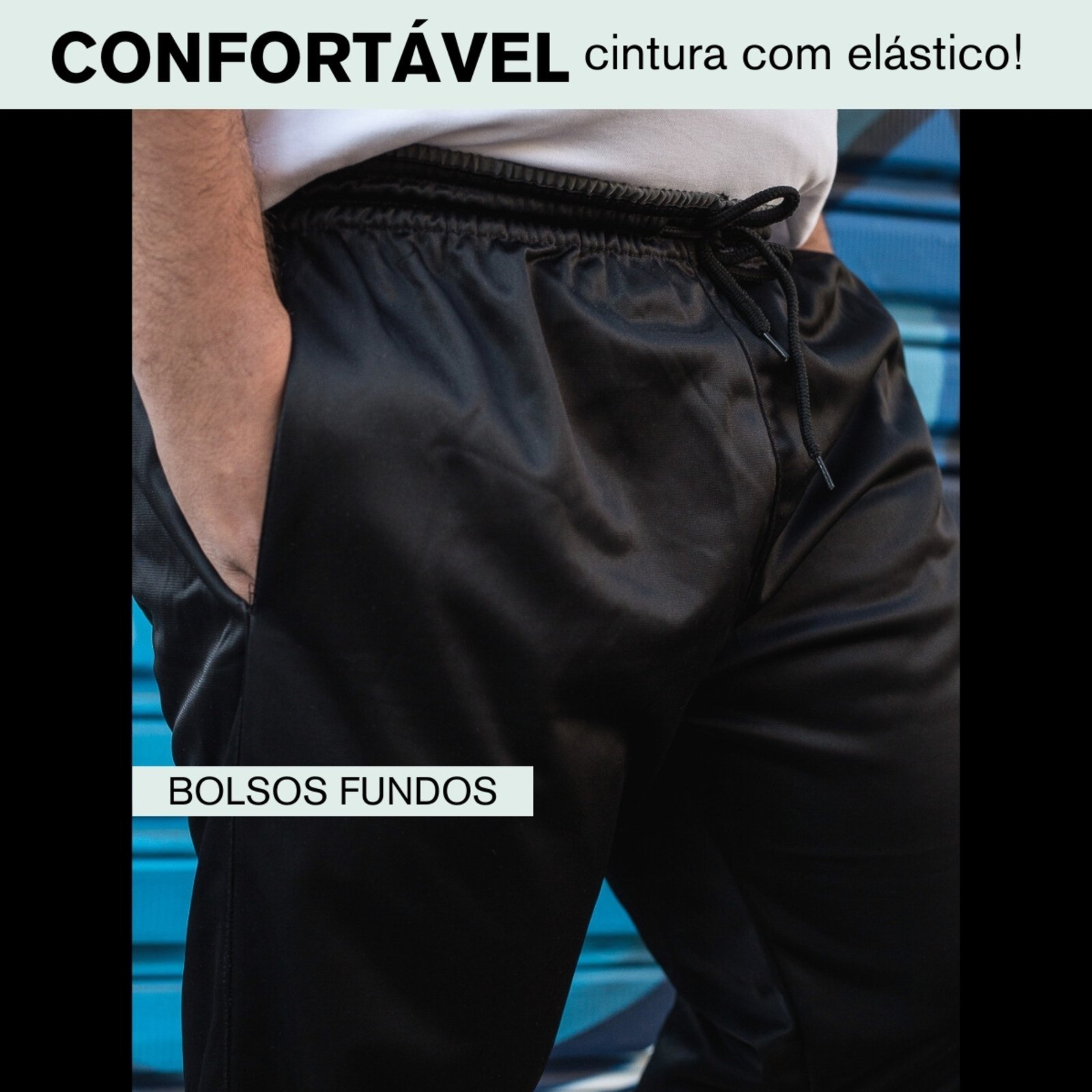 KIT 2 Calça Jogger KS Tecido Helanca Flanelada Academia Treino Confortável