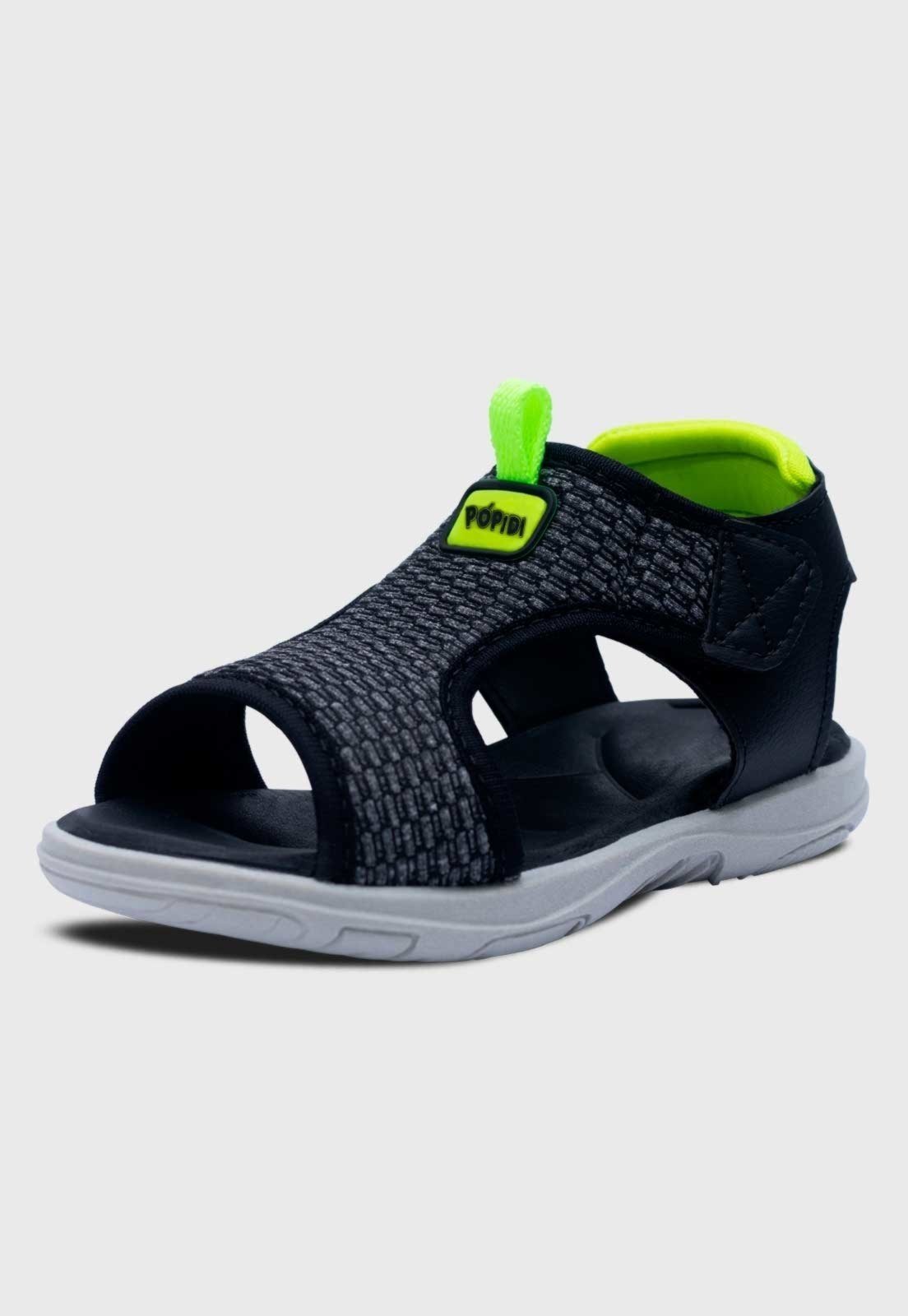 Infantil – Sandália Papete Masculino Pópidi Preto