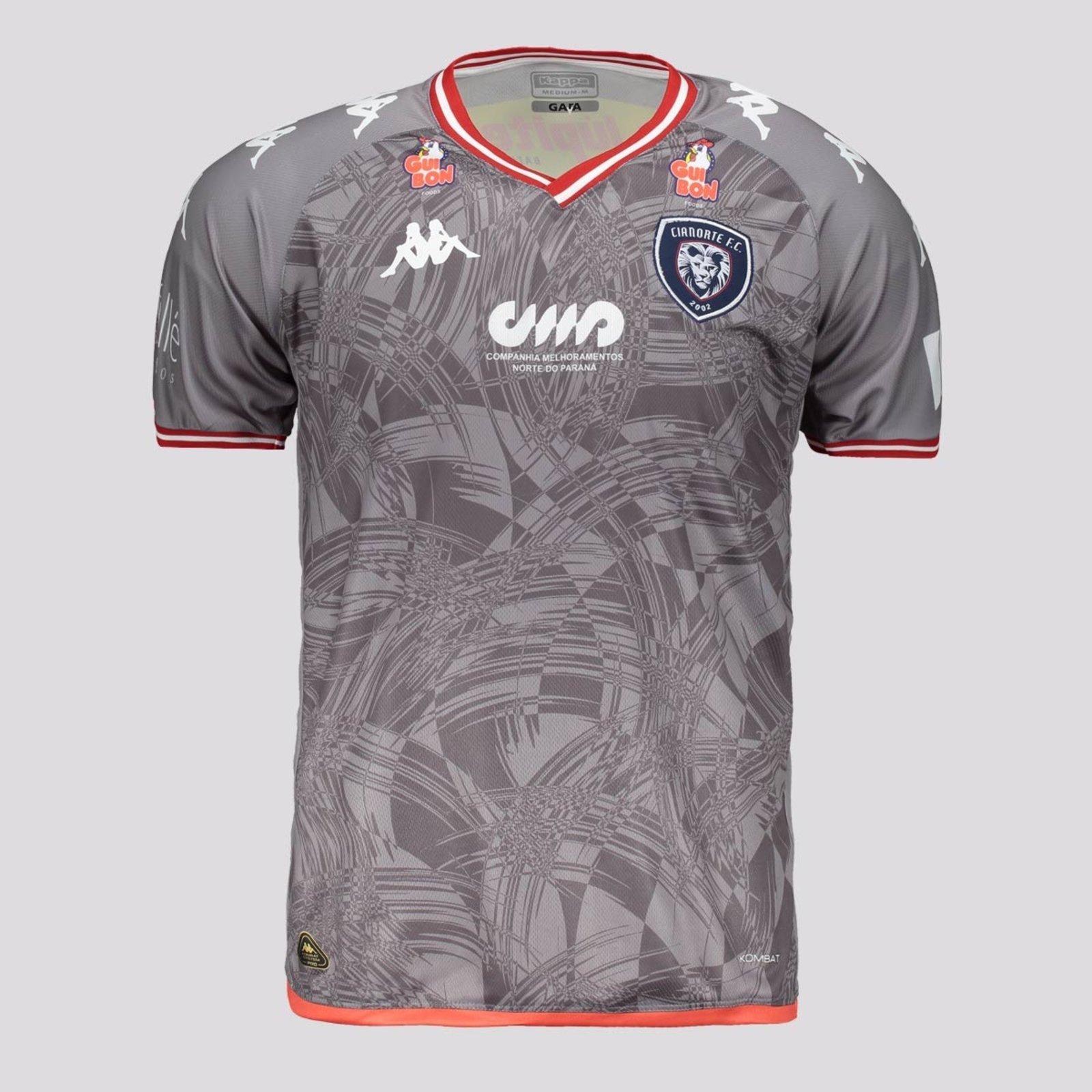 Camisa Kappa Cianorte 2025 Goleiro Cinza