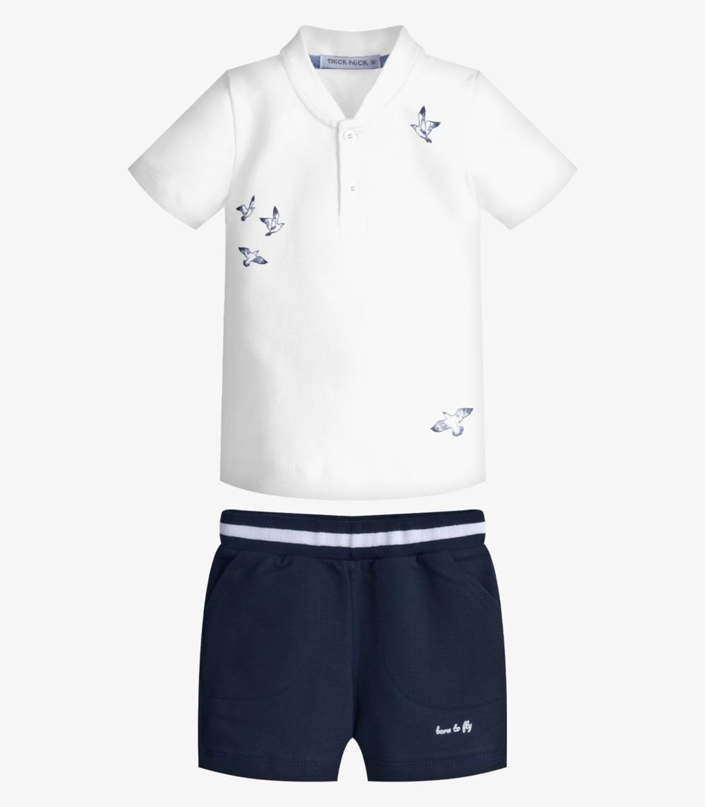 Infantil - Conjunto Camiseta Com Bermuda Trick Nick Branco