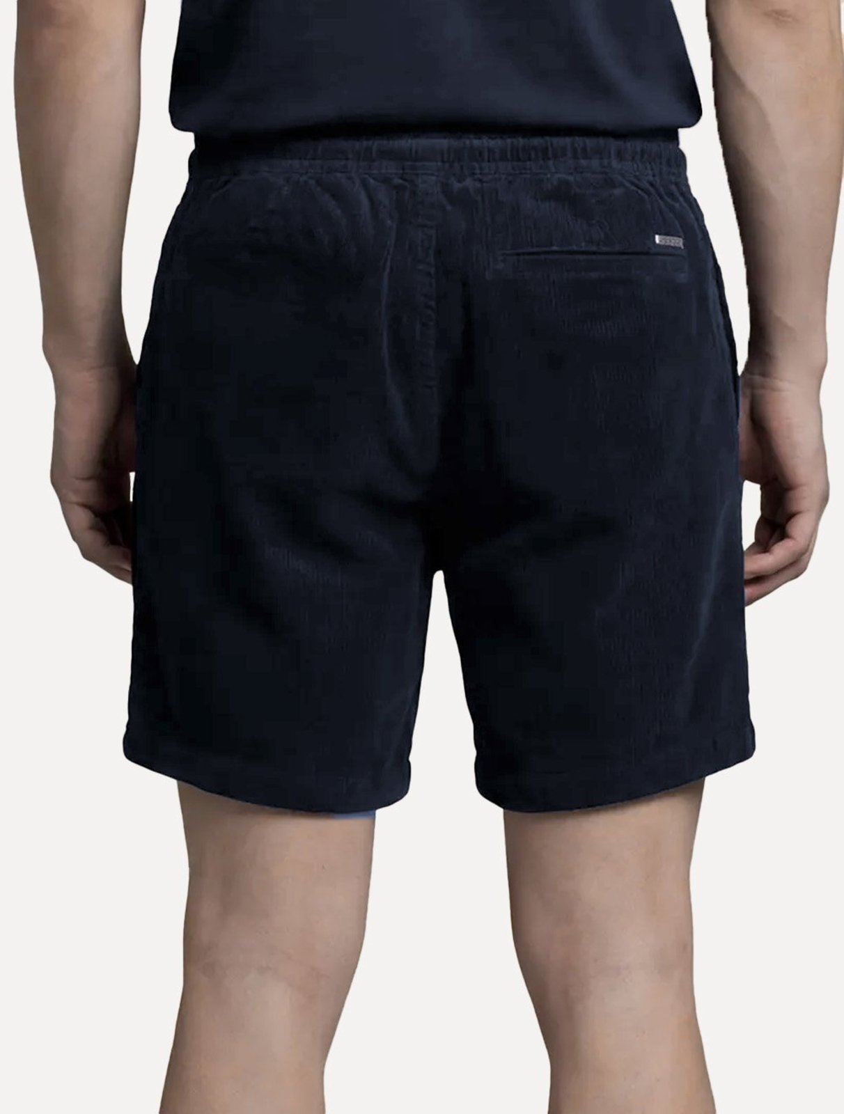 Bermuda Reserva Masculina Elástico Cotelê Azul Marinho