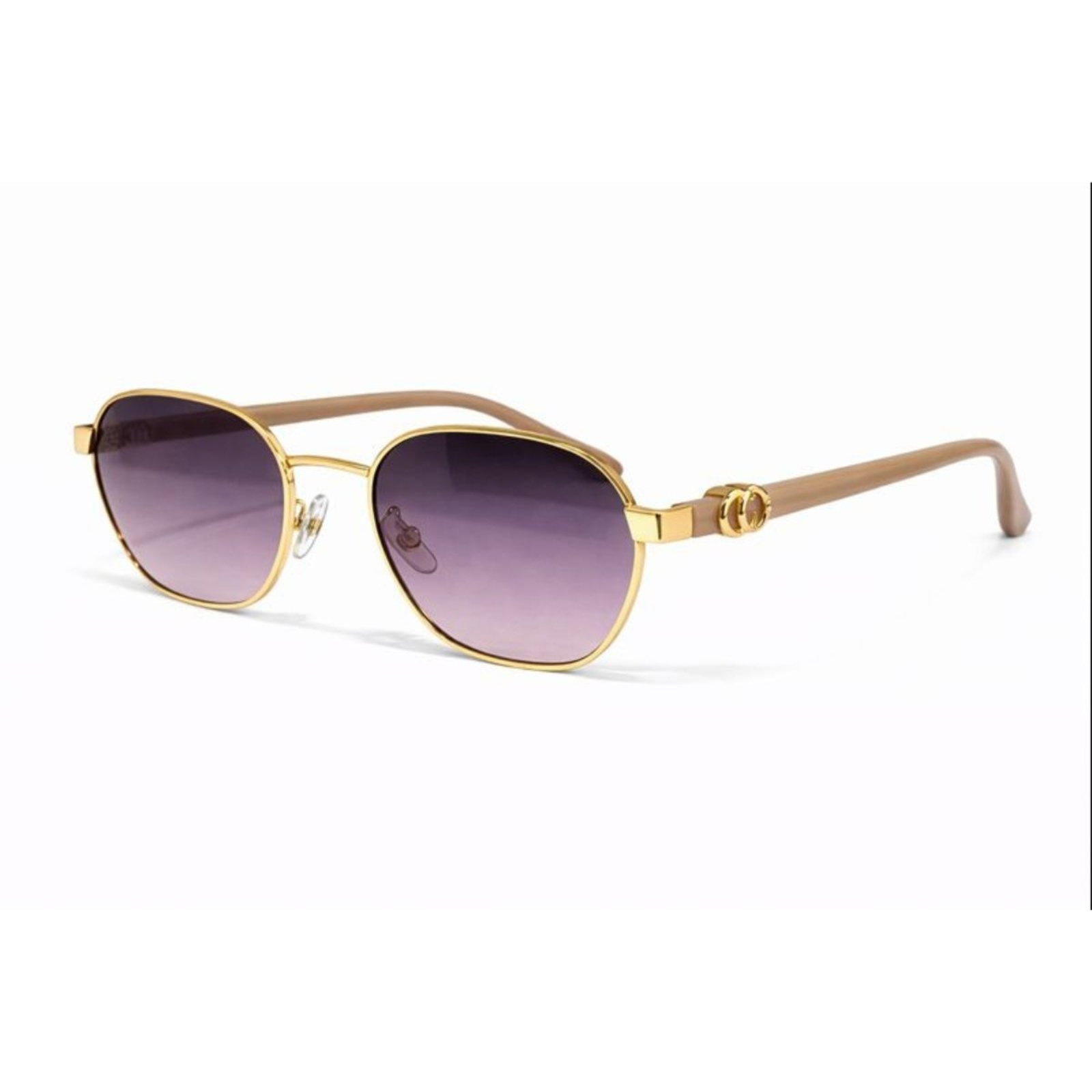 Óculos de Sol Feminino Elegante Com Detalhe Premium na Haste Marrom