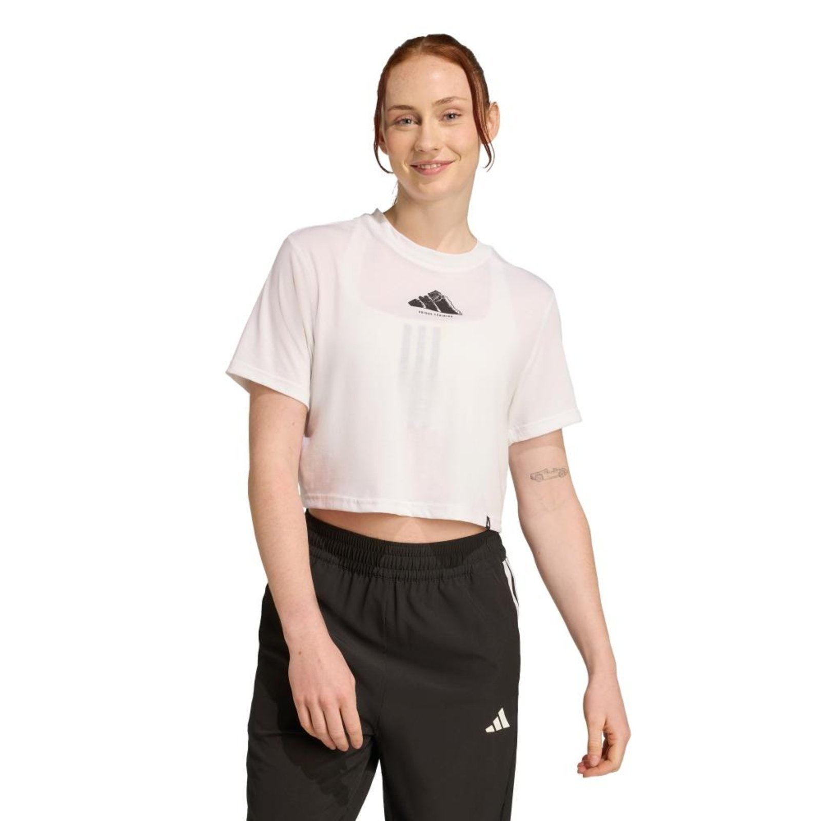 Camiseta estampada de treinando Vintage CLIMACOOL adidas Performance Branco