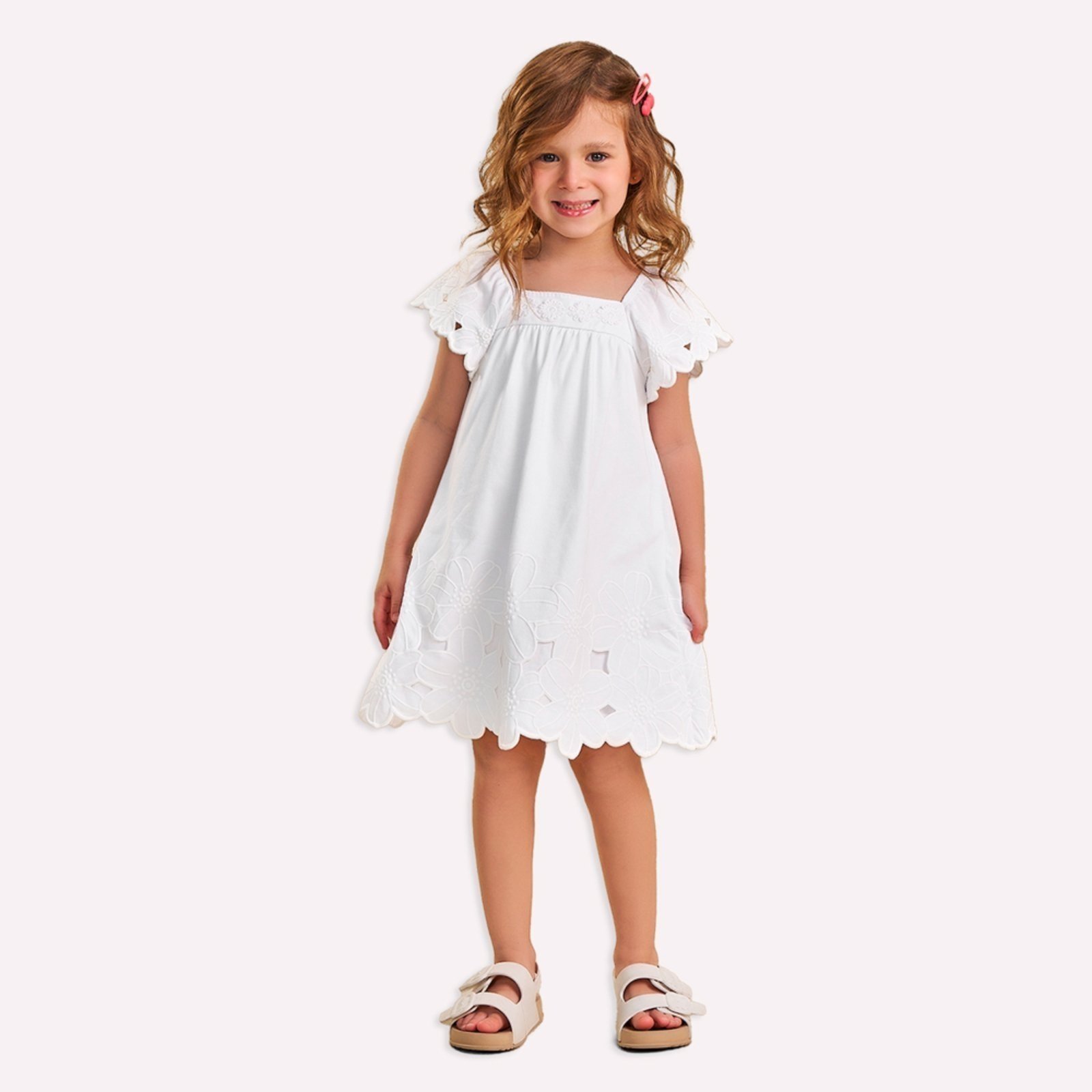 Infantil - Vestido Menina Flores Nanai