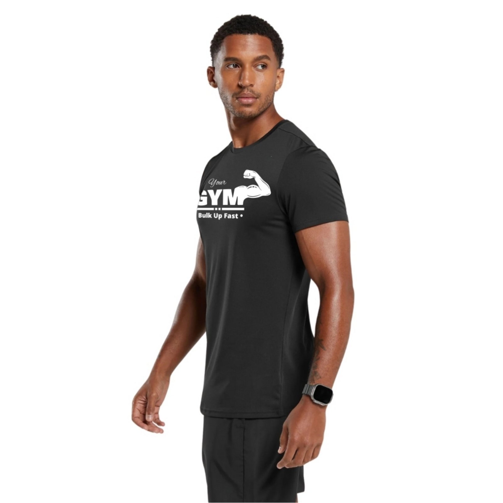 Conjunto Camiseta Dry, Short Tactel Academia Moda Praia Gym Masculino