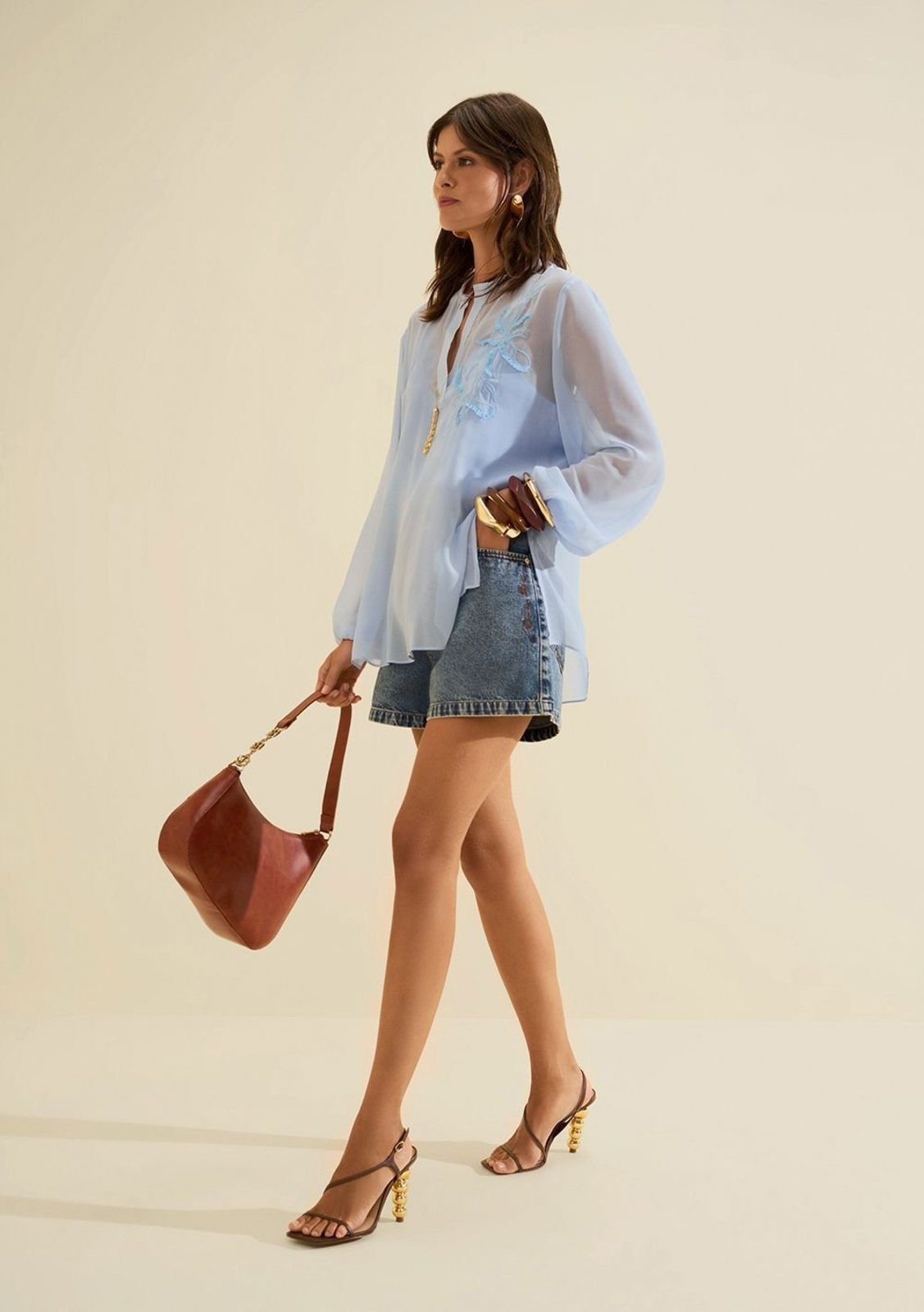 Shorts Reto Índigo - Azul