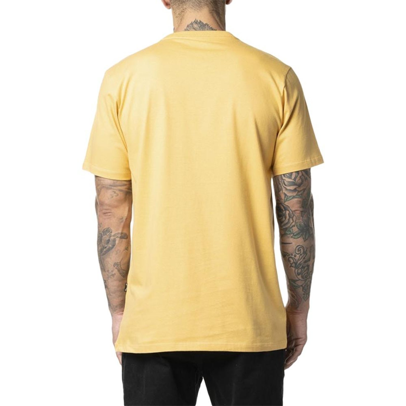 Vista 3 Camiseta Billabong Small Arch Emb. WT24 Masculina Mostarda amarelo Billabong amarelo