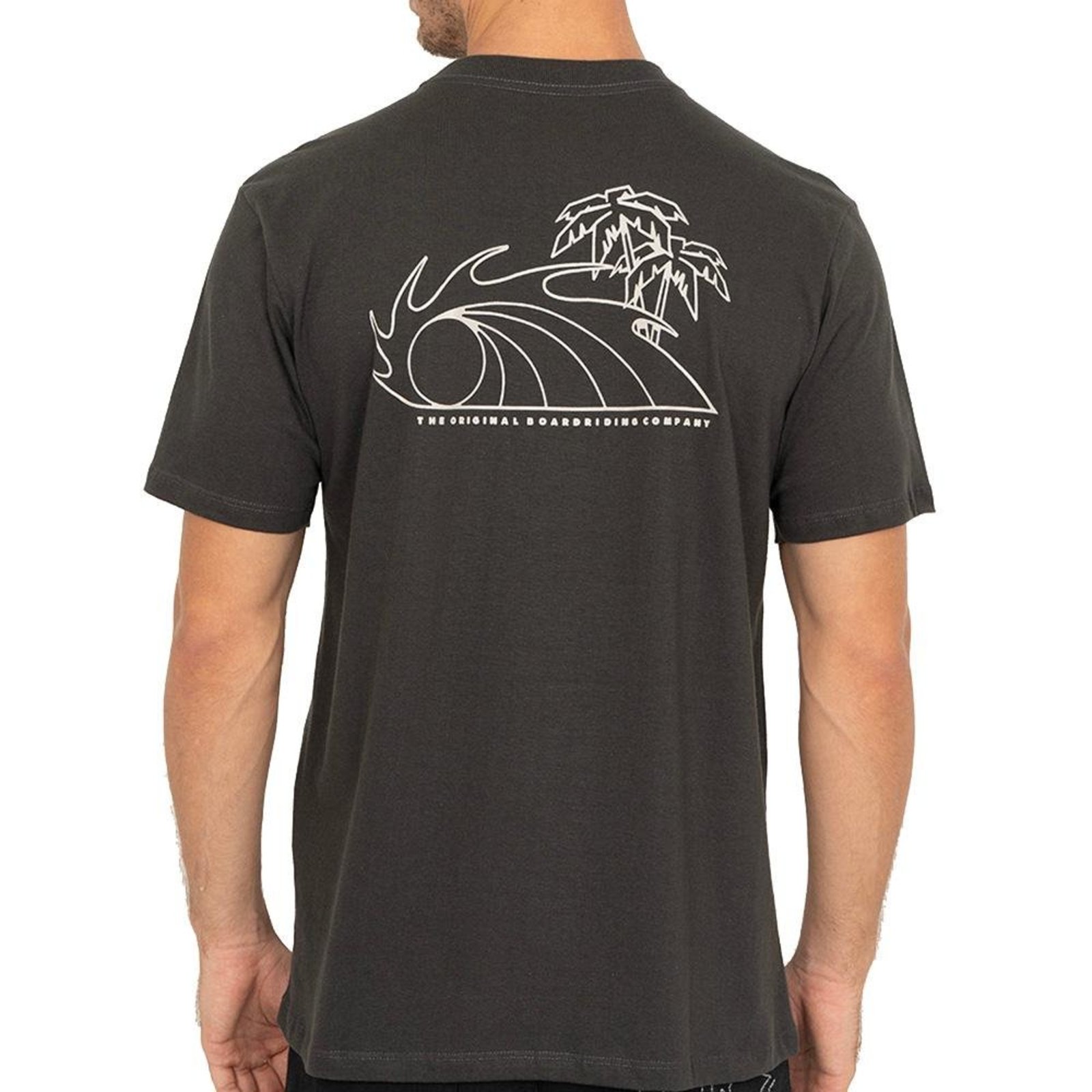 Camiseta Quiksilver Nature Nomad WT26 Masculina Cinza Escuro