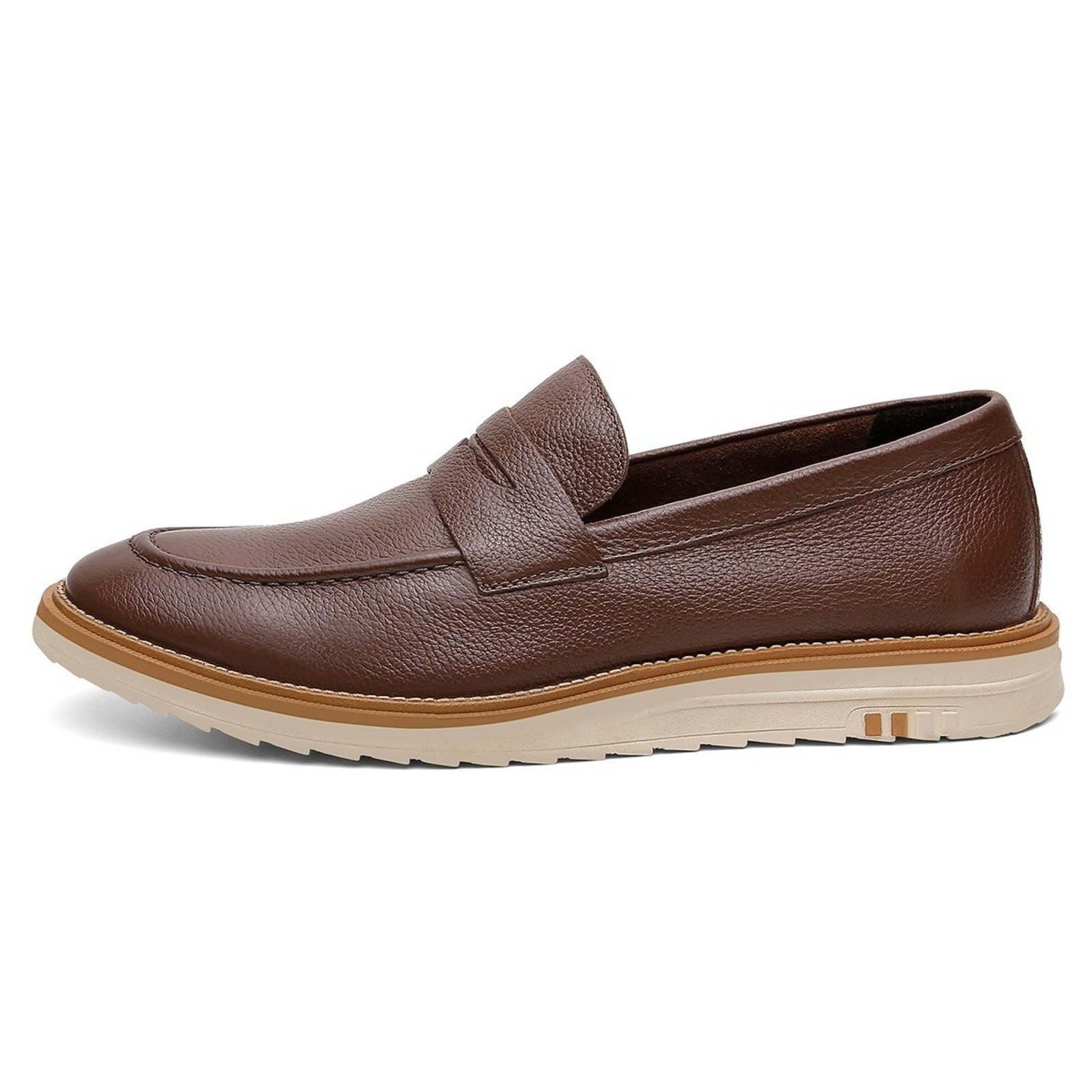 Mocassim Loafer Casual Centuria Gravata Couro Caramelo