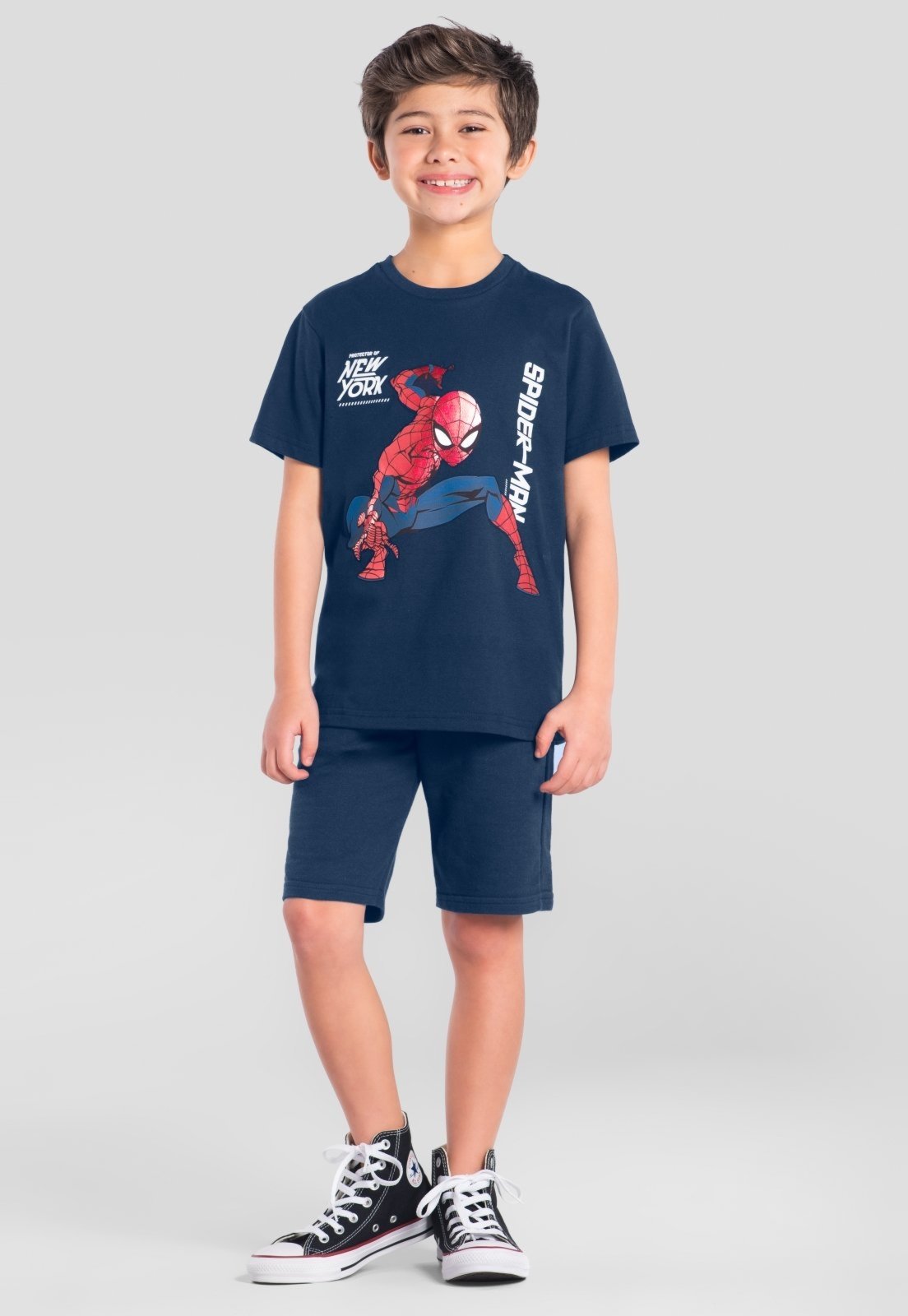 Infantil - Camiseta menino do Homem-Aranha Brandili