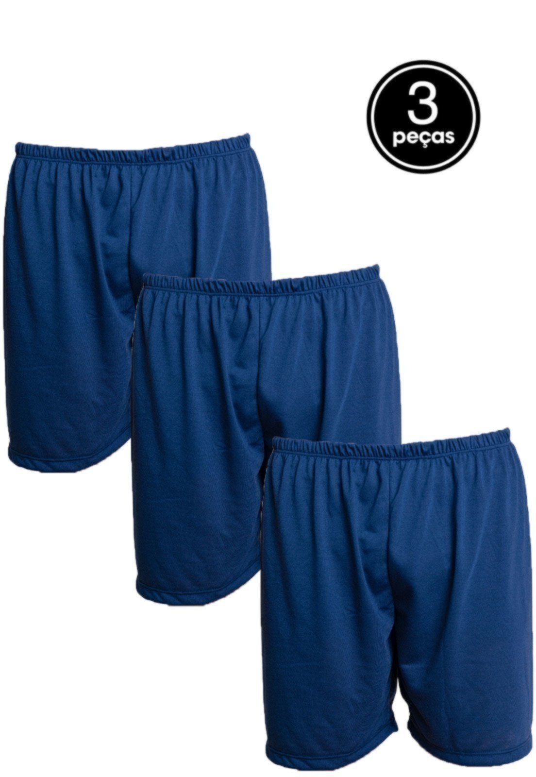 Kit 3 Samba Canção Bella Fiore Modas Malha Azul