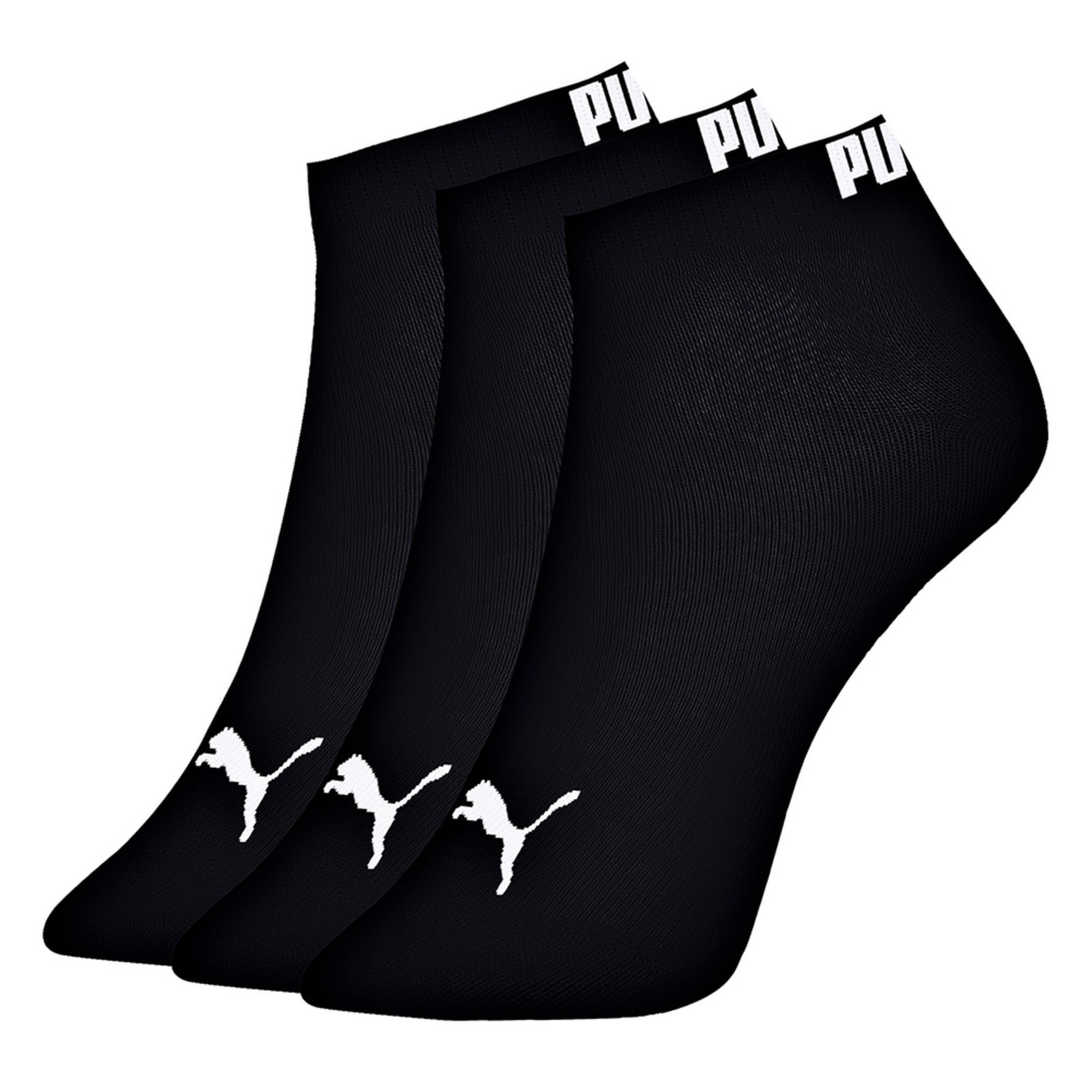 3 Pares Meia Puma Cano Curto Sapatilha Feminino Original NF Preto