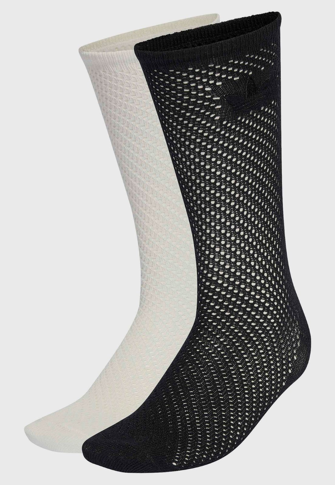 Vista 2 Kit 2 Pares de Meia Unissex adidas Originals Crochet CR S Pack 2 Pares Preta preto adidas Originals preto