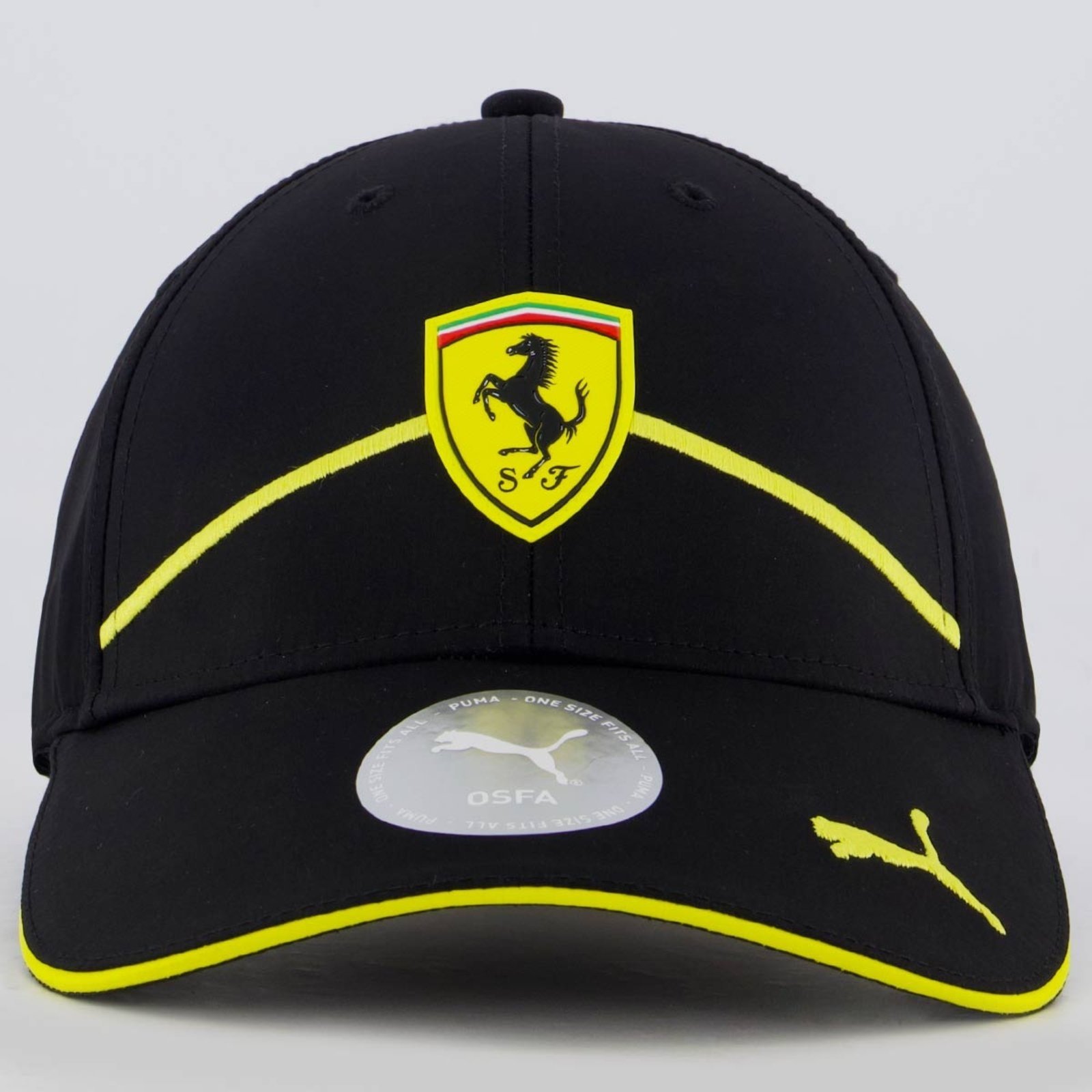 Vista 3 Boné Puma Scuderia Ferrari Race BB e Amarelo preto Puma preto
