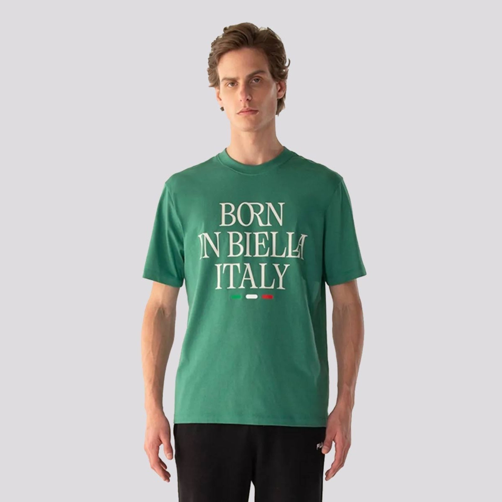 Vista 2 Camiseta Fila Comfort Born In Biella Letter verde Fila verde