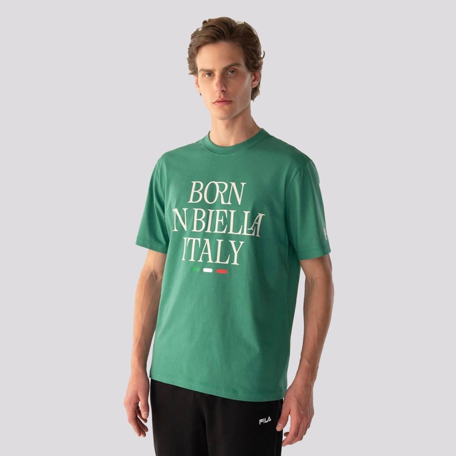 Vista 3 Camiseta Fila Comfort Born In Biella Letter verde Fila verde