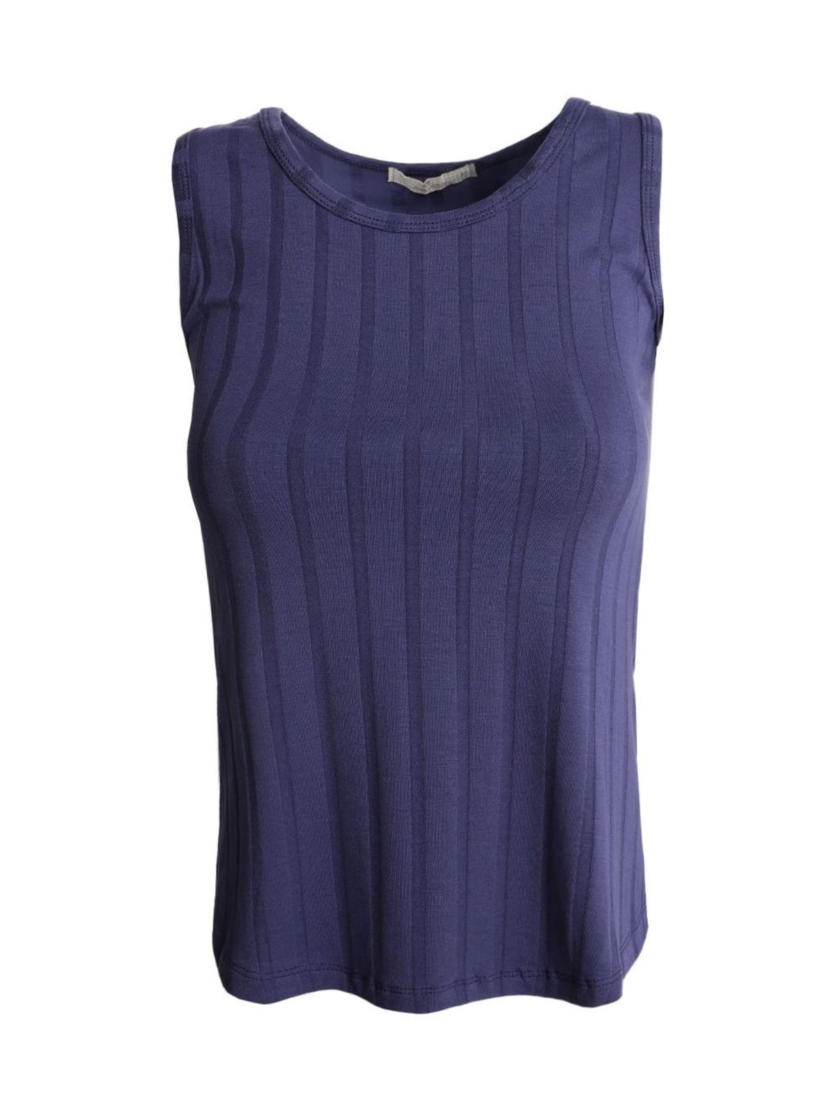 Vista 2 Blusa Regata Mullet Canelado Feminina MARINHO Autentique azul Autentique azul