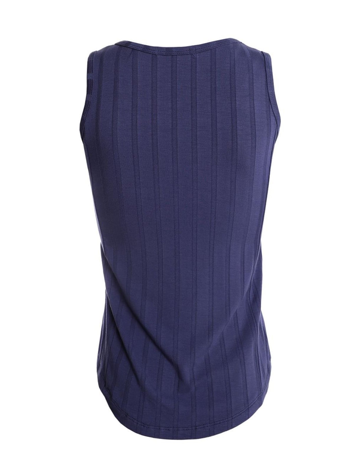 Vista 3 Blusa Regata Mullet Canelado Feminina MARINHO Autentique azul Autentique azul