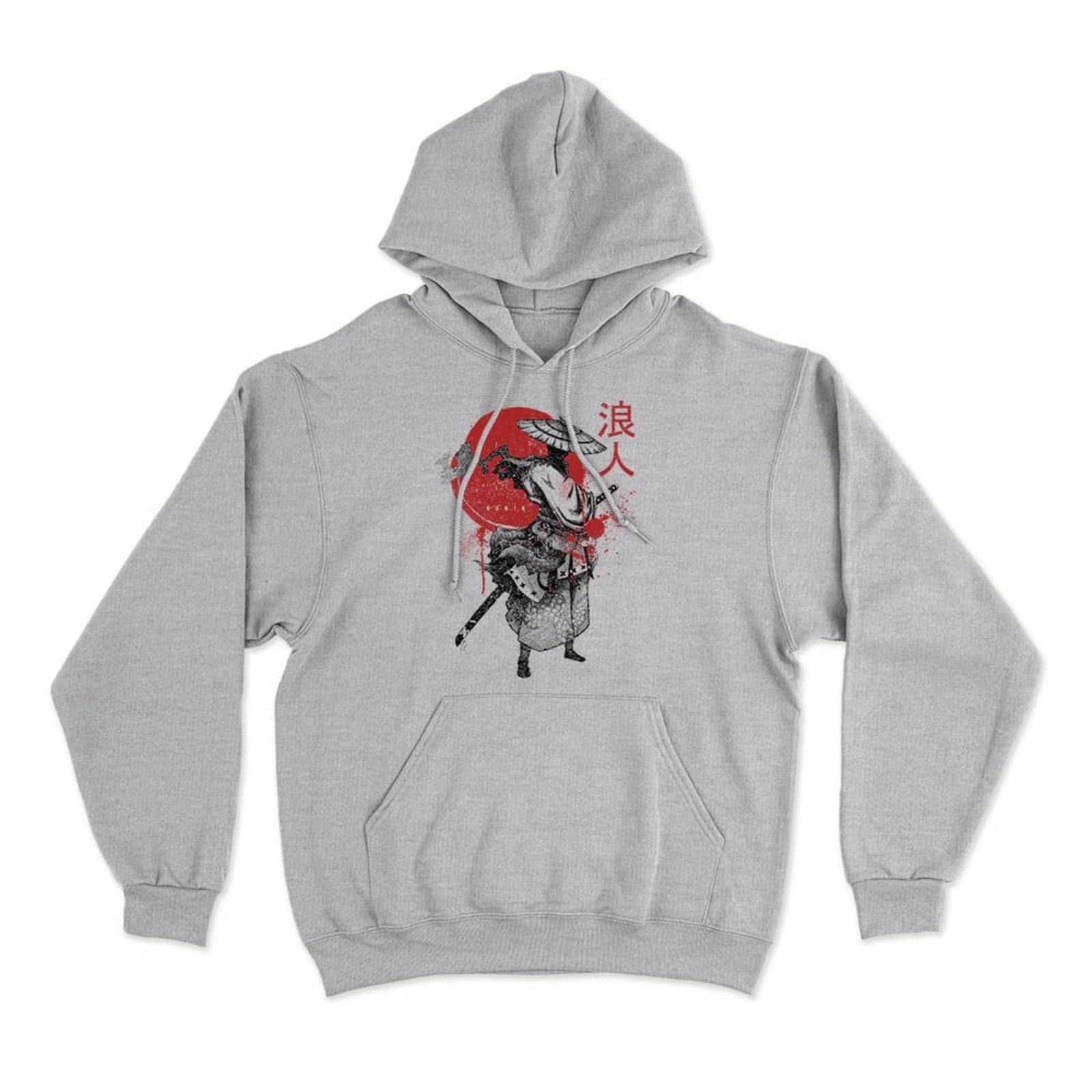 Moletom Com Capuz Ronin - Mescla Cinza - Casual - Studio Geek