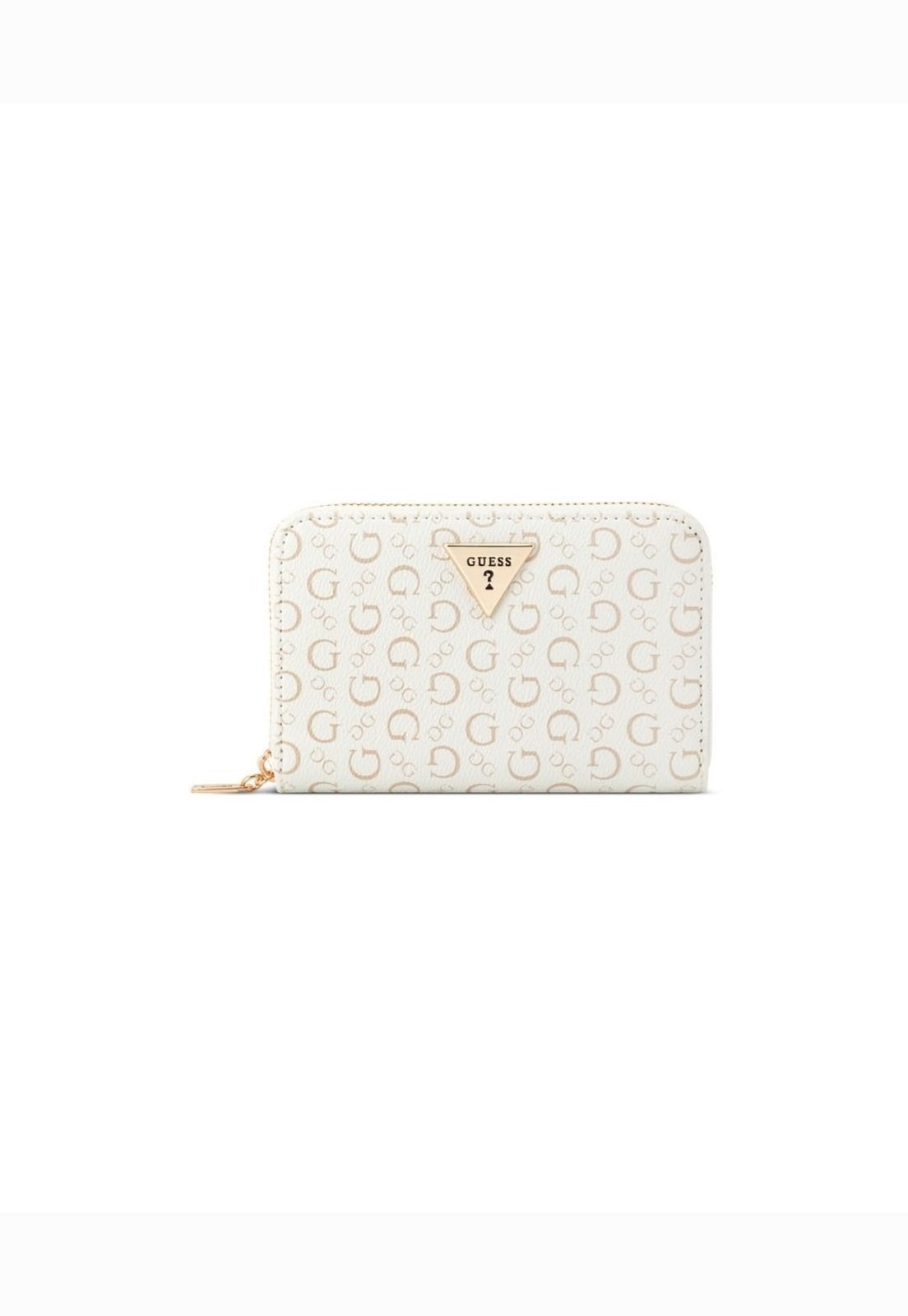 Carteira Guess Katy Média Zip Around Branco