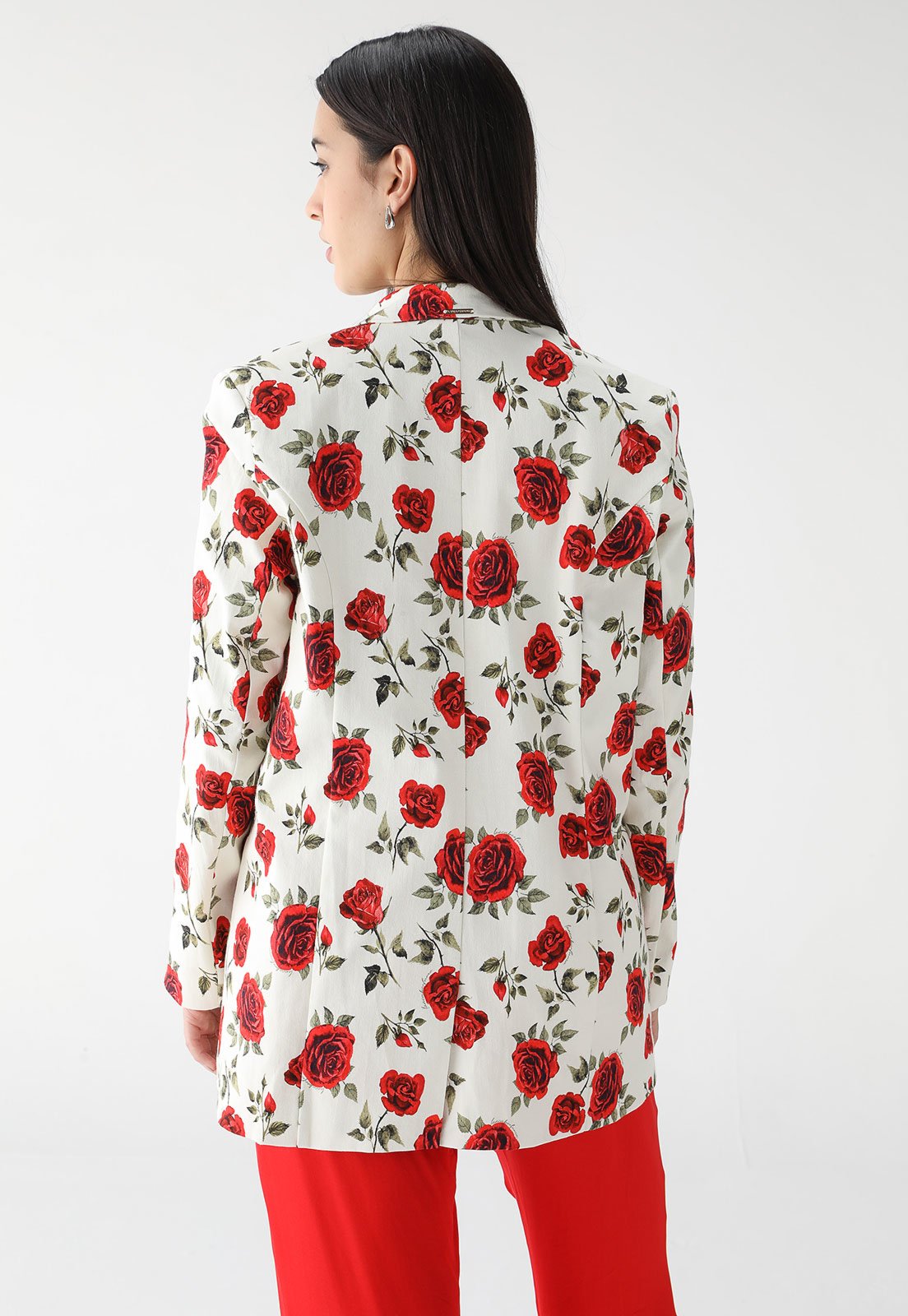 Vista 3 Blazer Lança Perfume Alongado Floral Off-White off-white white Lança Perfume off-white white