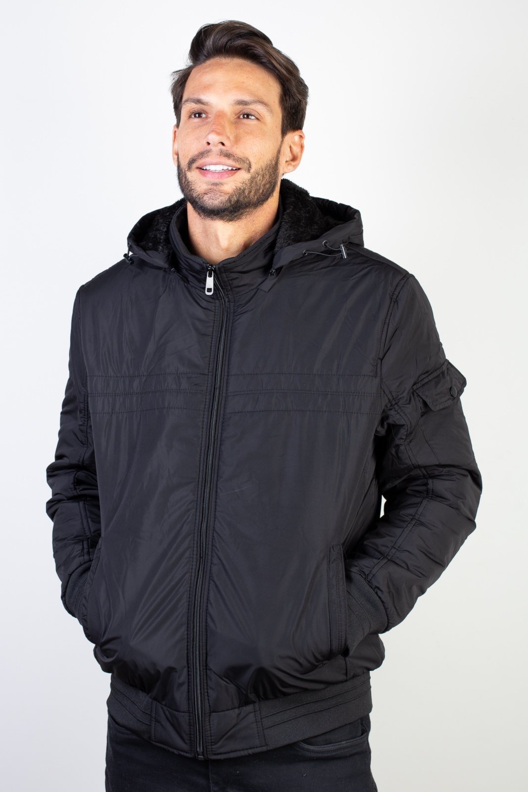 Jaqueta Enluaze Masculina Impermeável Com Capuz 94265 – Preto