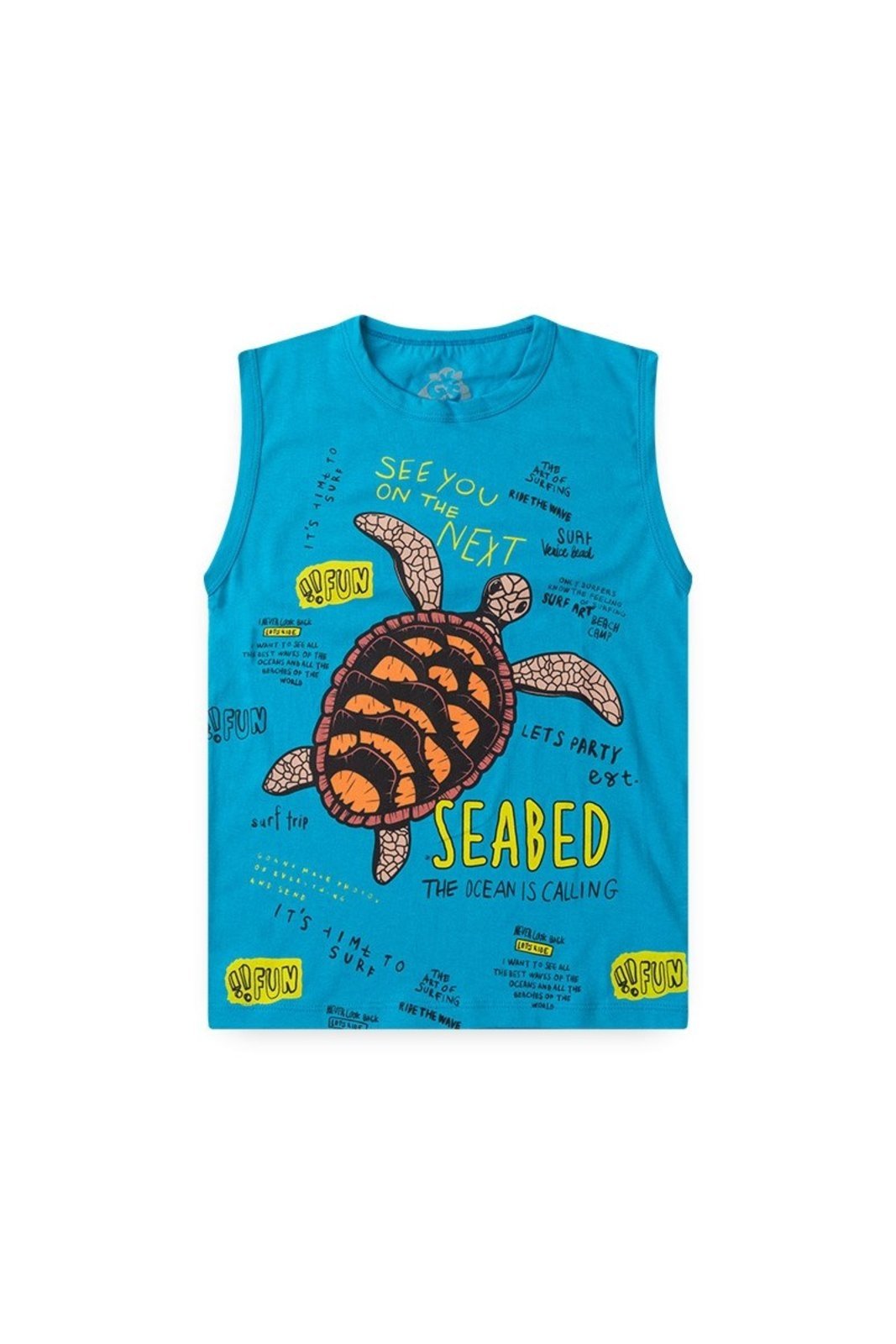 Vista 2 Infantil - Conjunto de Verão para Menino Regata e Bermuda Tartaruga GKS branco GKS branco