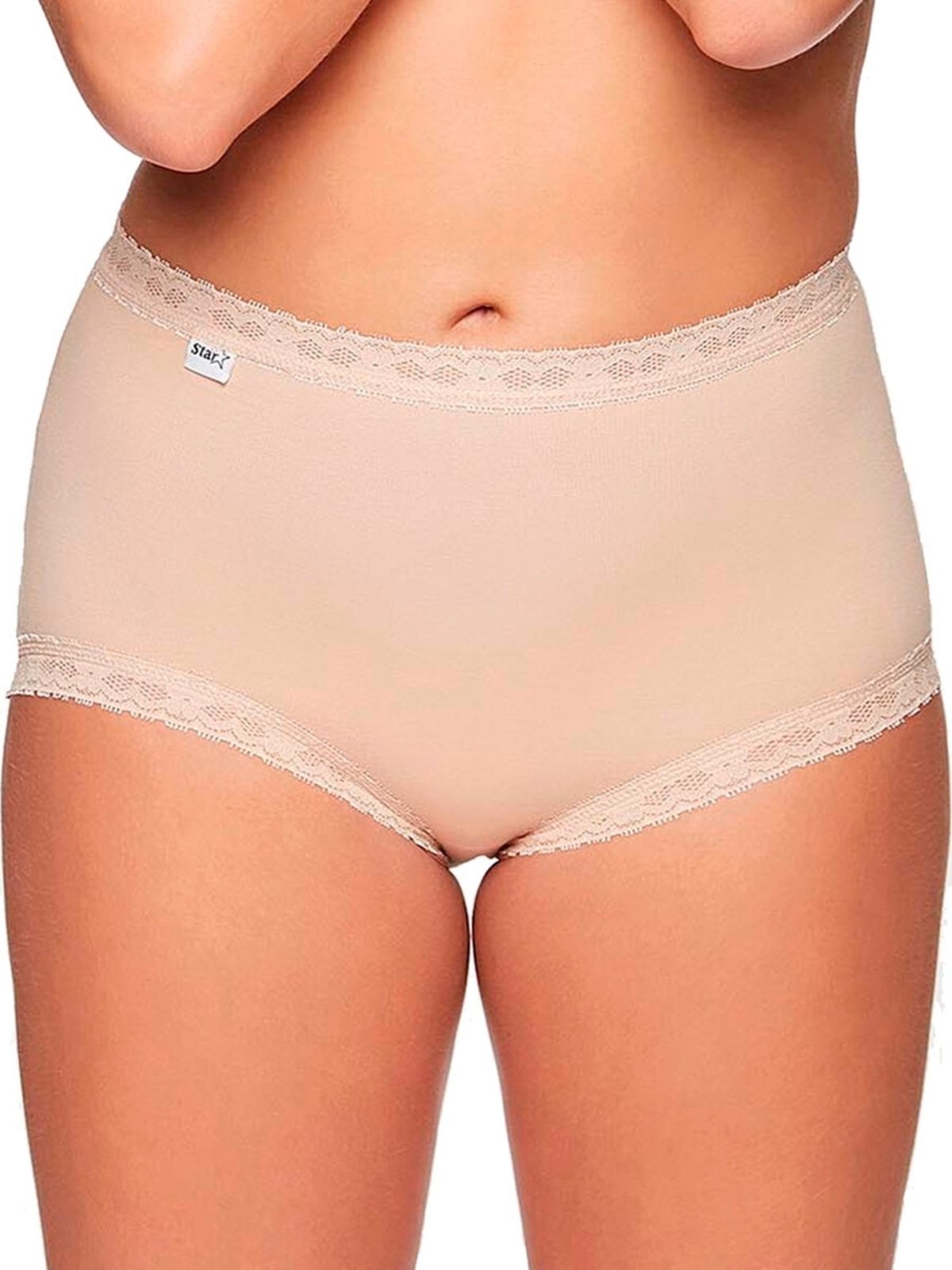 Vista 3 Kit com 2 Calcinhas Alta Star Max Triumph 24649 branco Triumph branco