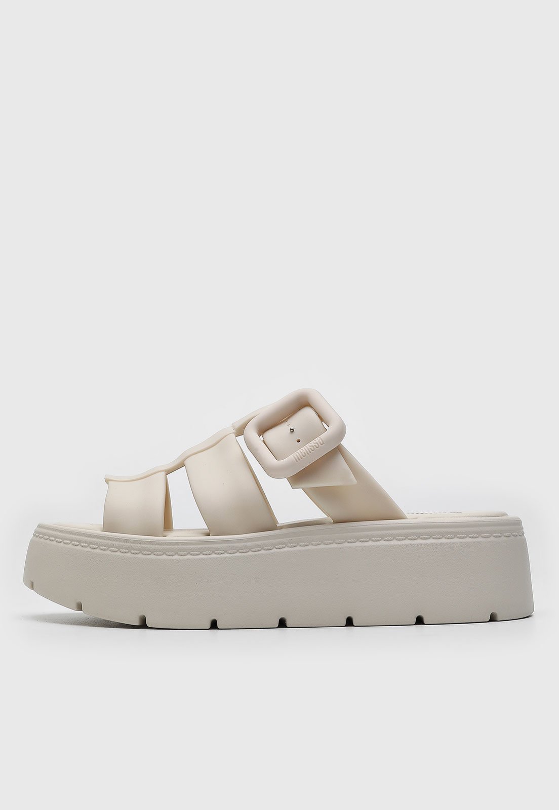 Sandália Feminina Melissa Plataforma Média Off-White