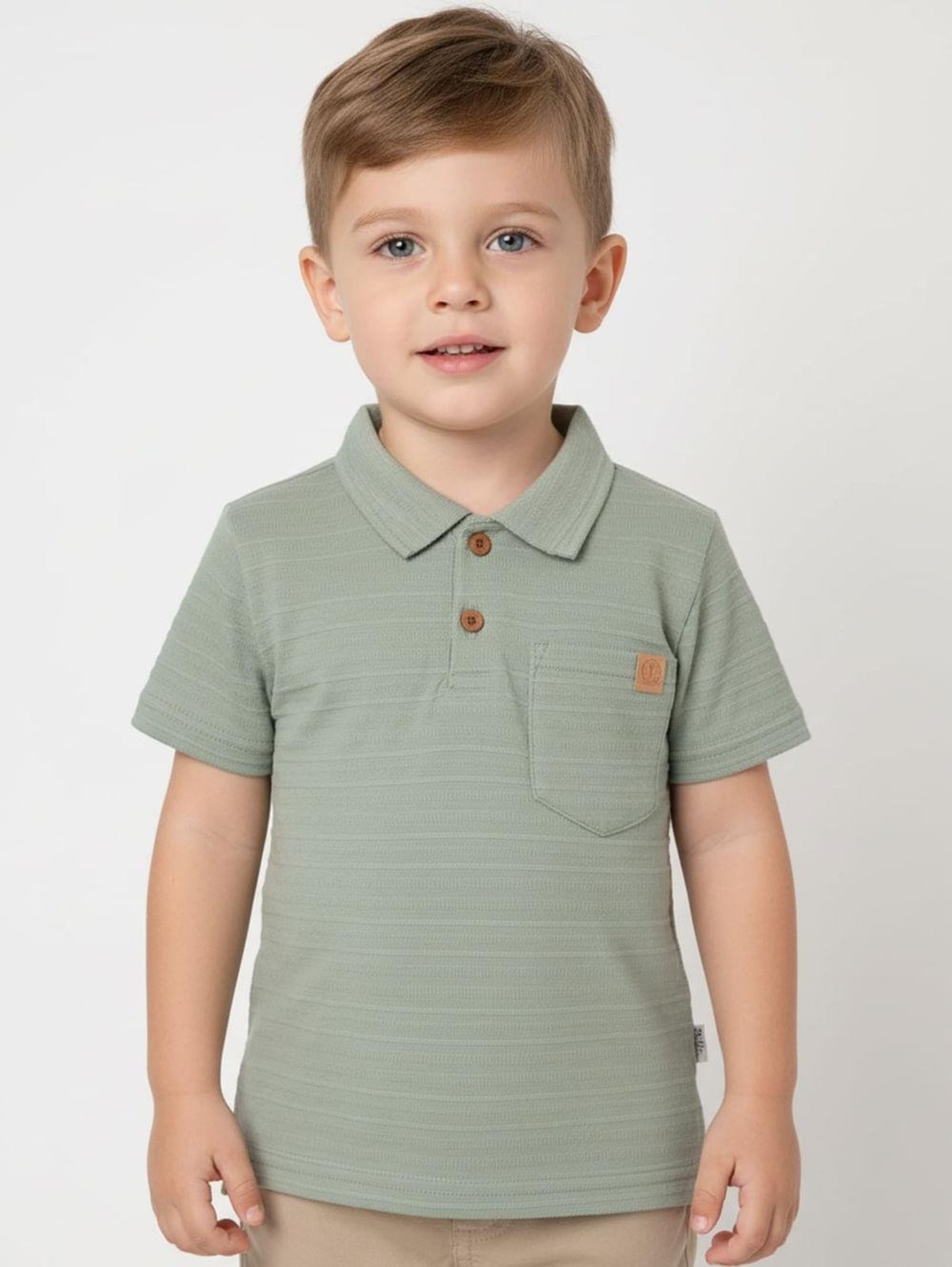 Infantil - Polo Manga Curta Para Menino - VERDE