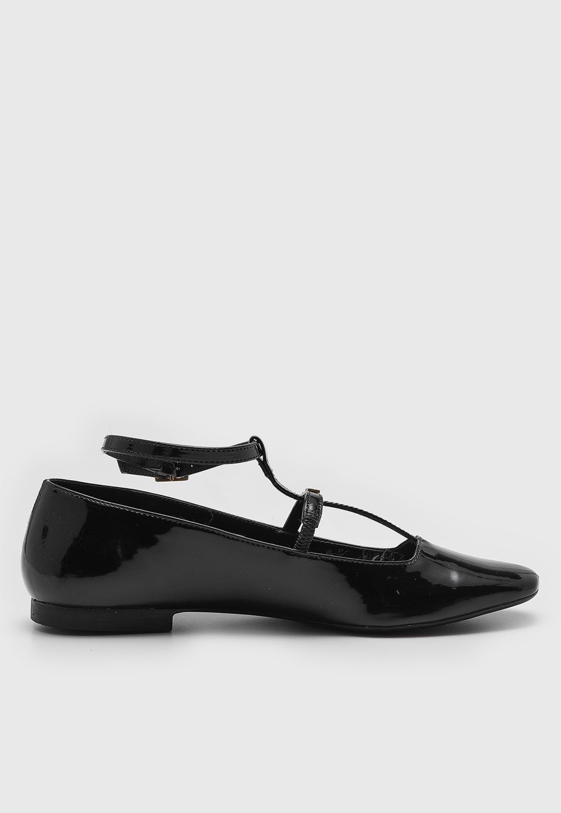 Vista 3 Sapatilha Ballet Degalls Verniz Preta preto Degalls preto