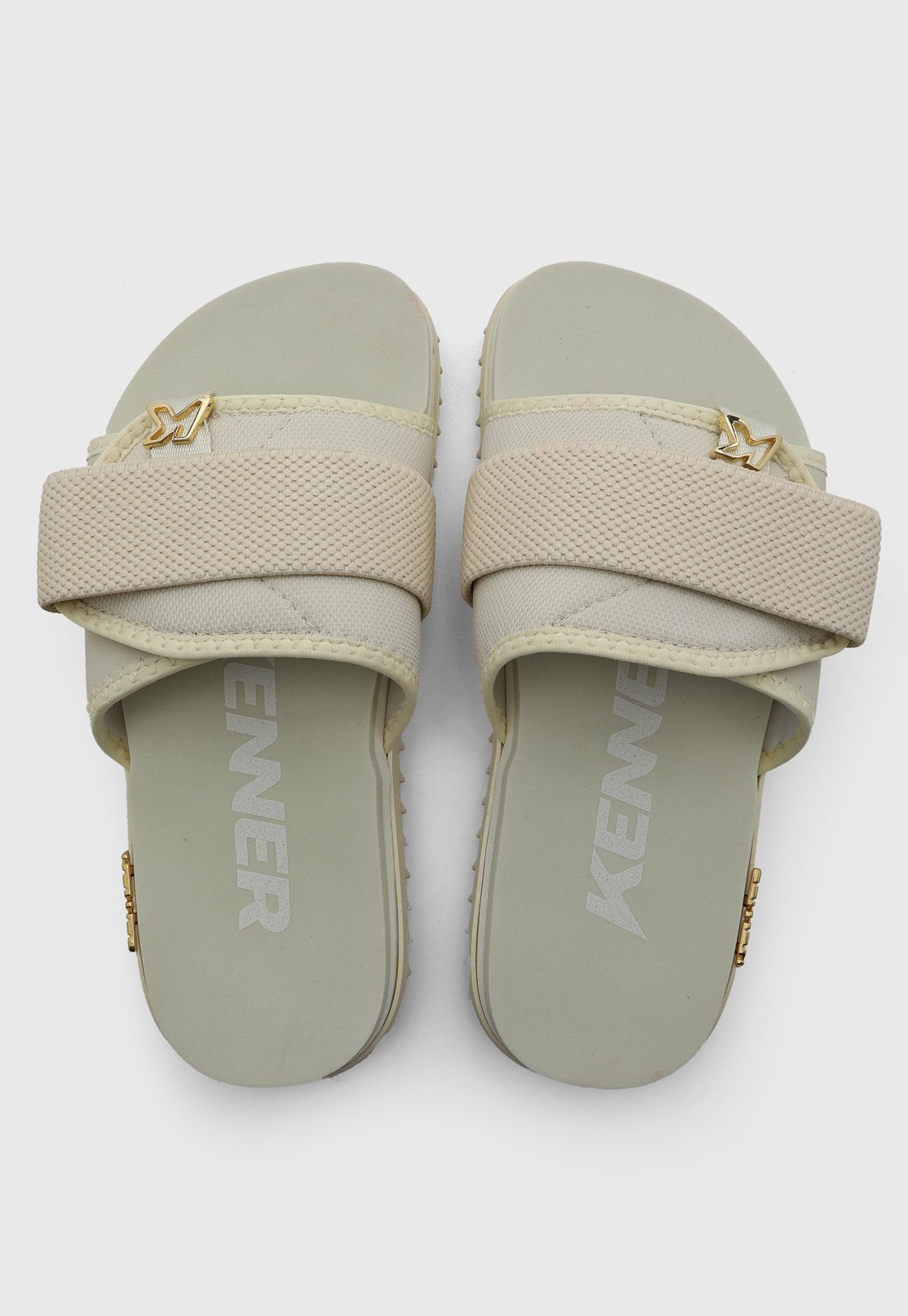 Chinelo Slide Masculino Kenner Kivah Creme