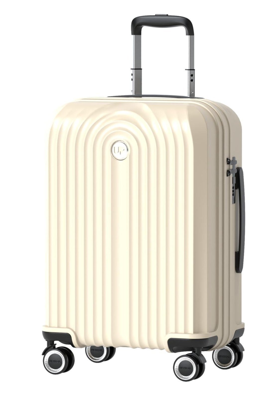 Vista 2 Infantil - Mala de Viagem édia ABS Bombinhas Rodas Duplas 360 Up4you branco Up4you branco