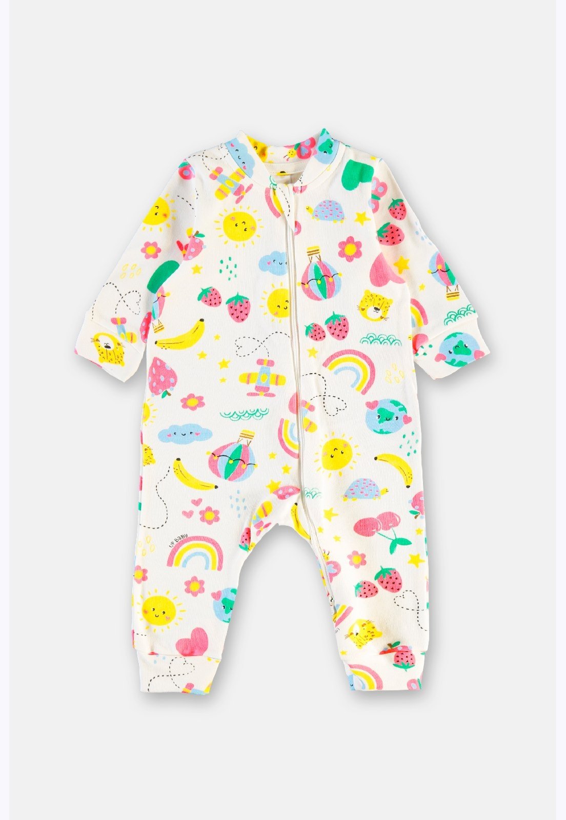 Infantil - Macacão Menina Zíper Up Baby Estampado