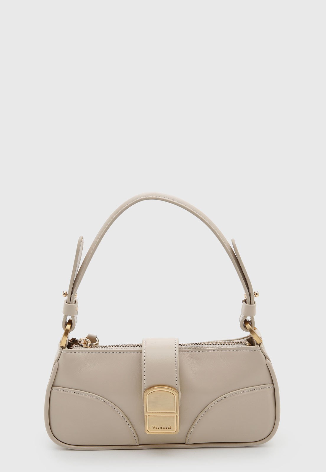 Bolsa Feminina Vicenza Couro Alça Curta Off White