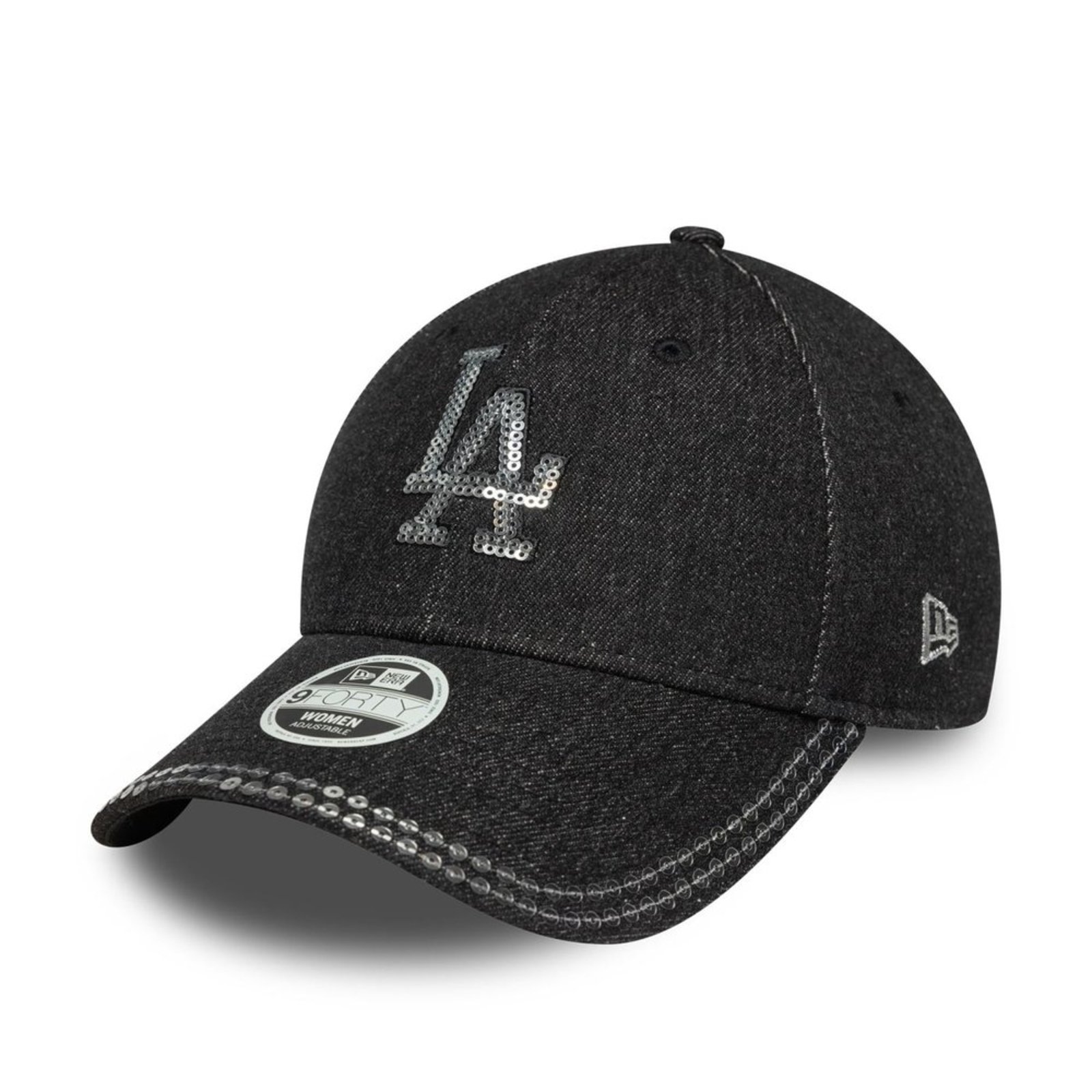 Bone New Era 9FORTY Los Angeles Dodgers MLB Feminino Preto