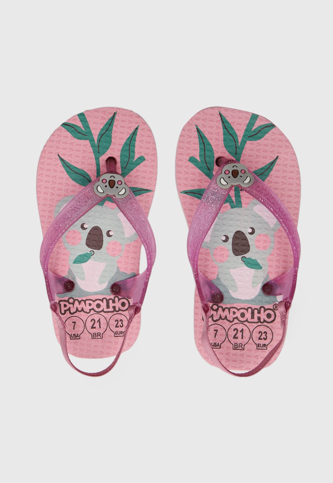 Vista 2 Infantil - Chinelo Pimpolho Praiana rosa Pimpolho rosa