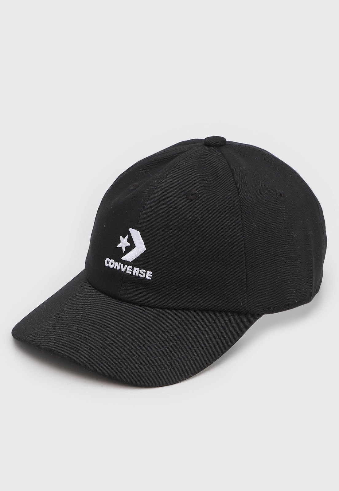 Vista 3 Boné Unissex Converse Lock Up Baseball Aba Curva Preta Converse preto