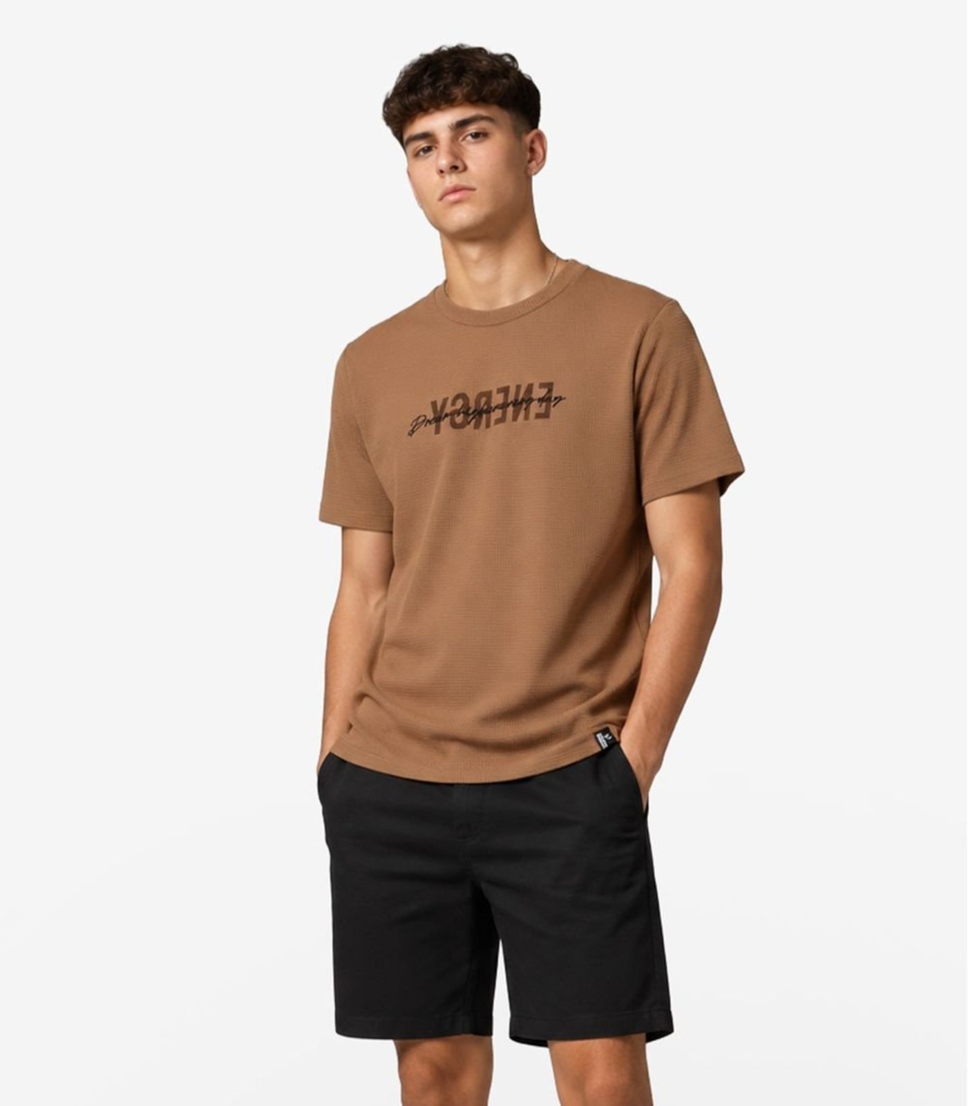 Infantil - Camiseta Masculina Malhão Maquinetado Minty Marrom
