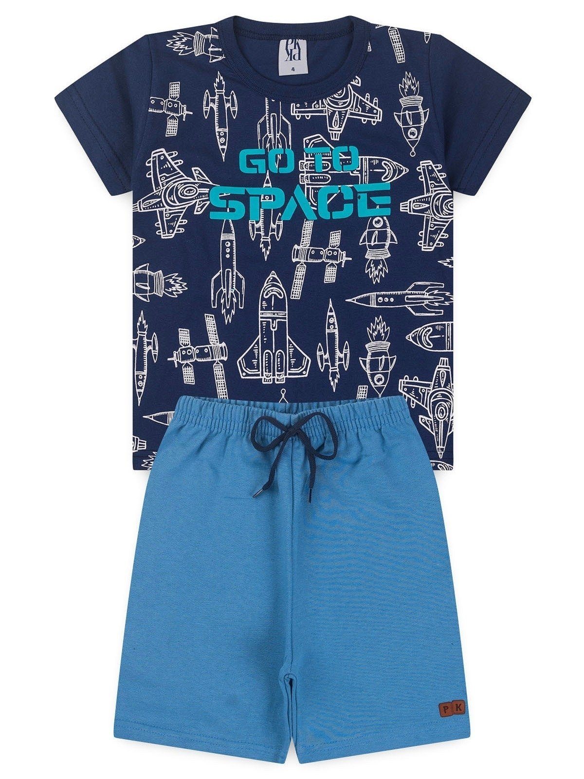 Vista 2 Infantil - Conjunto Platinum Ir Ao Espaço PLATINUM KIDS azul marinho PLATINUM KIDS azul marinho