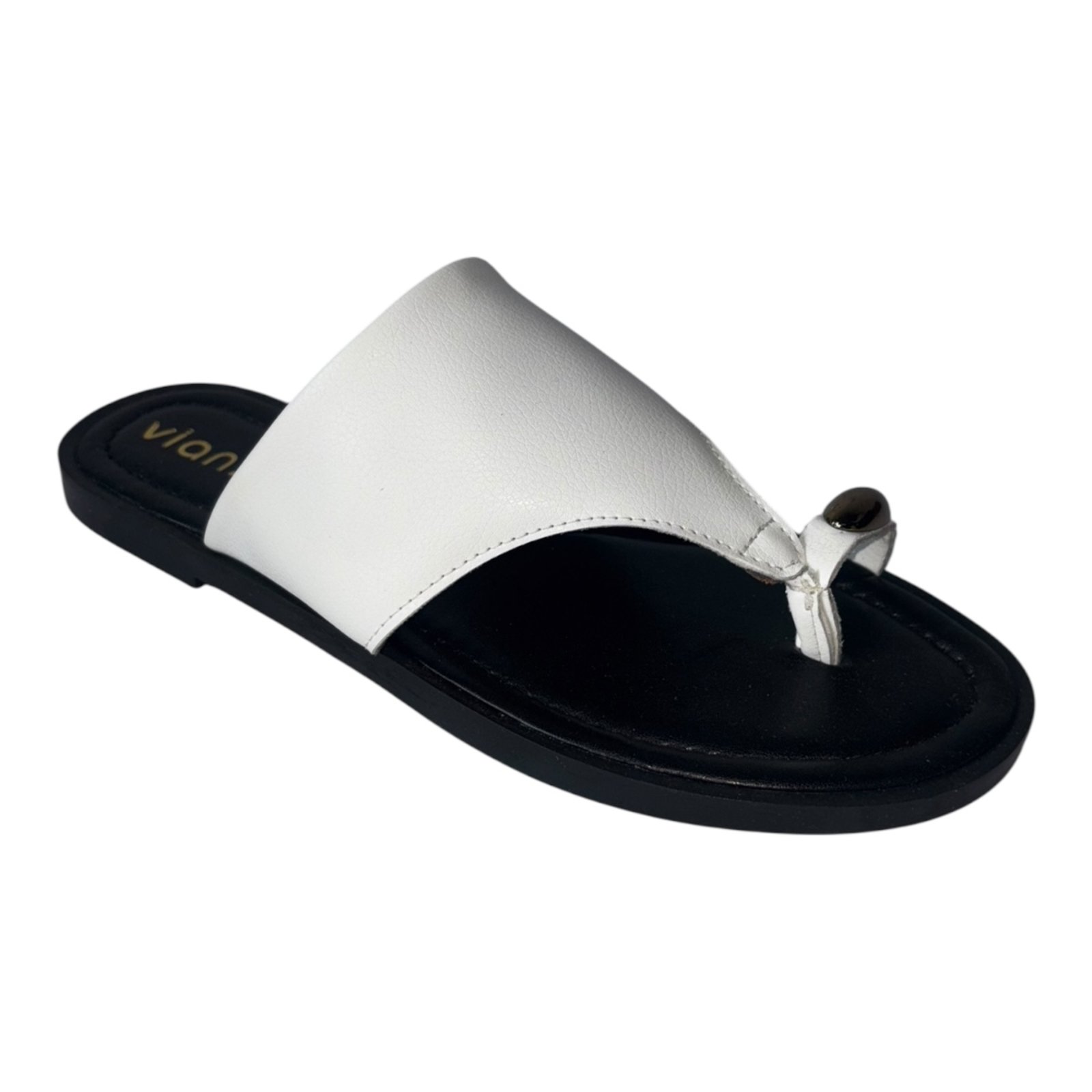 Rasteira Sandália Vianza Dedo Tendência Boho Chic Branco