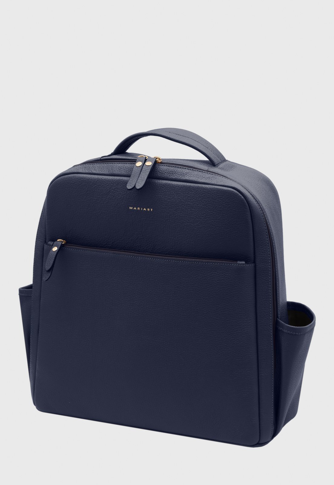 Mochila Maternidade Couro Mariart Mandacaru Marinho