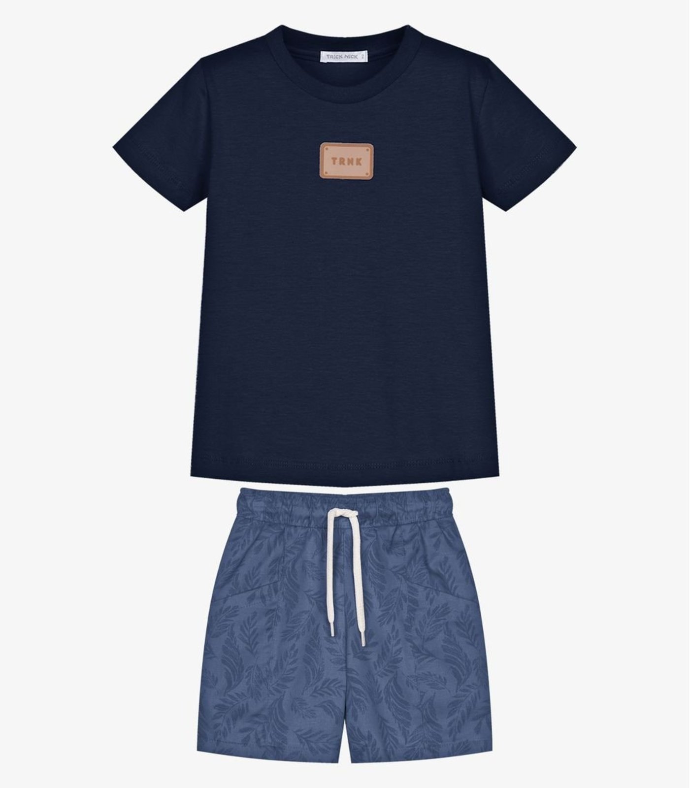 Infantil - Conjunto Camiseta Cotton Com Bermuda Trick Nick Azul