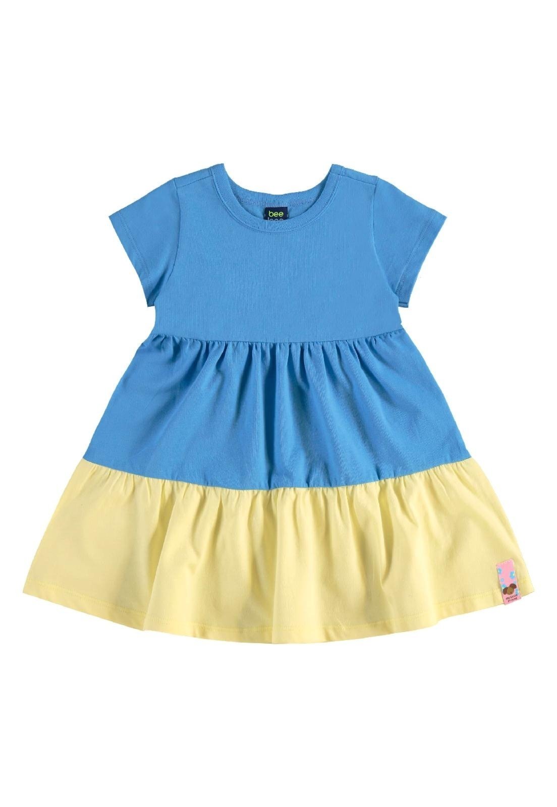 Infantil - Vestido em Meia Malha Bee Loop Azul
