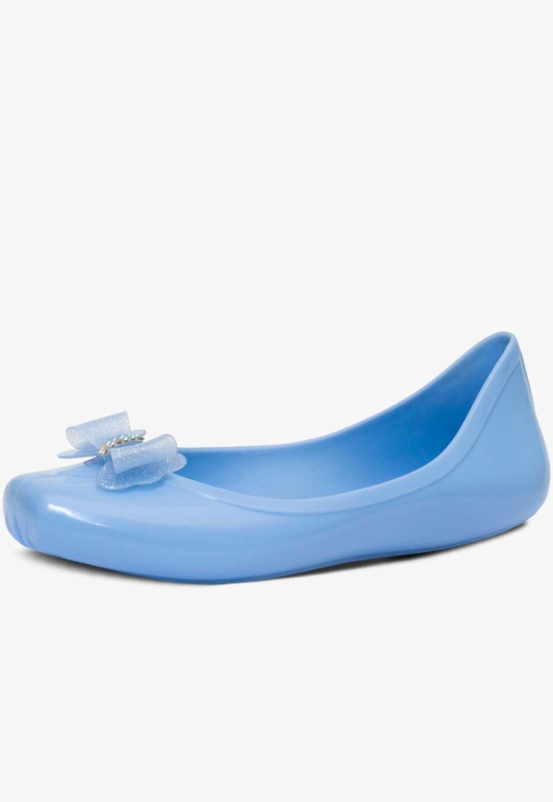Infantil – Sapatilha Bailarina Pópidi Laço Glitter Azul