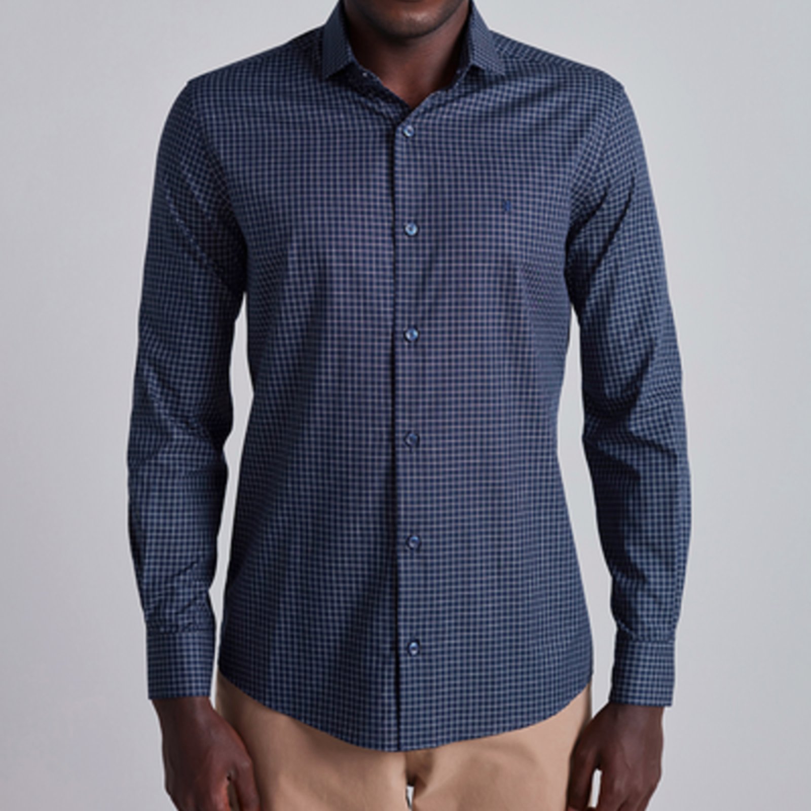 Camisa Masculina Elegante Manga Longa Slim Highstil