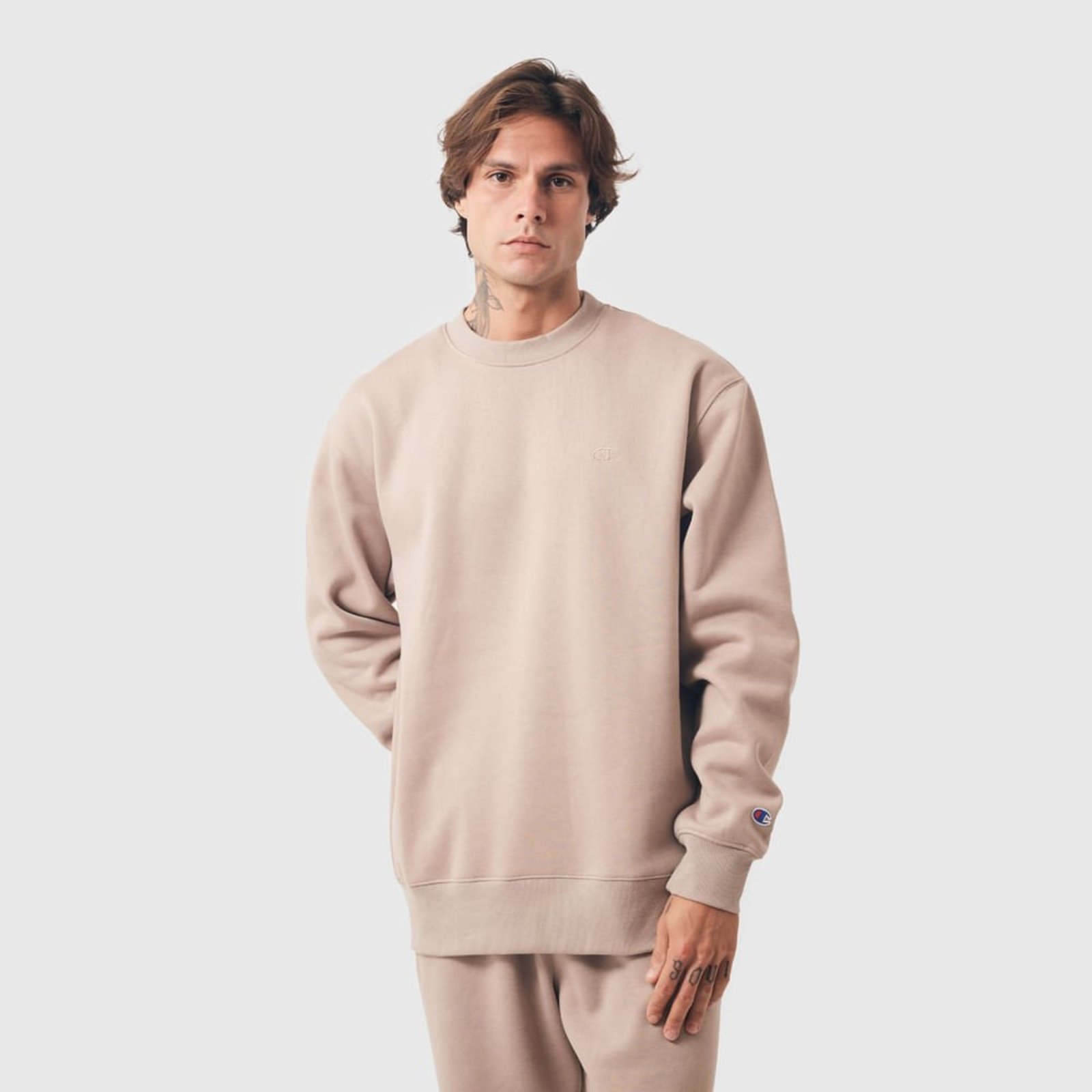 MOLETOM CHAMPION ATHLETIC CREWNECK C LOGO EMB